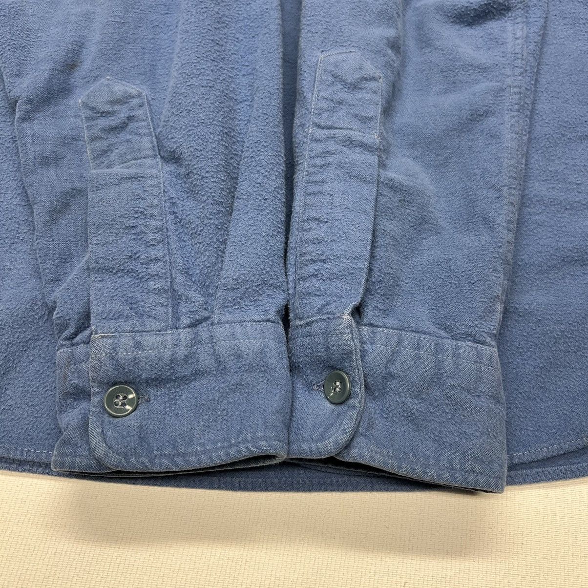 L.L. Bean × Vintage VTG LL Bean Flannel Shirt Blue Chamois Cloth Button Up Retro Size US M / EU 48-50 / 2 - 13 Thumbnail