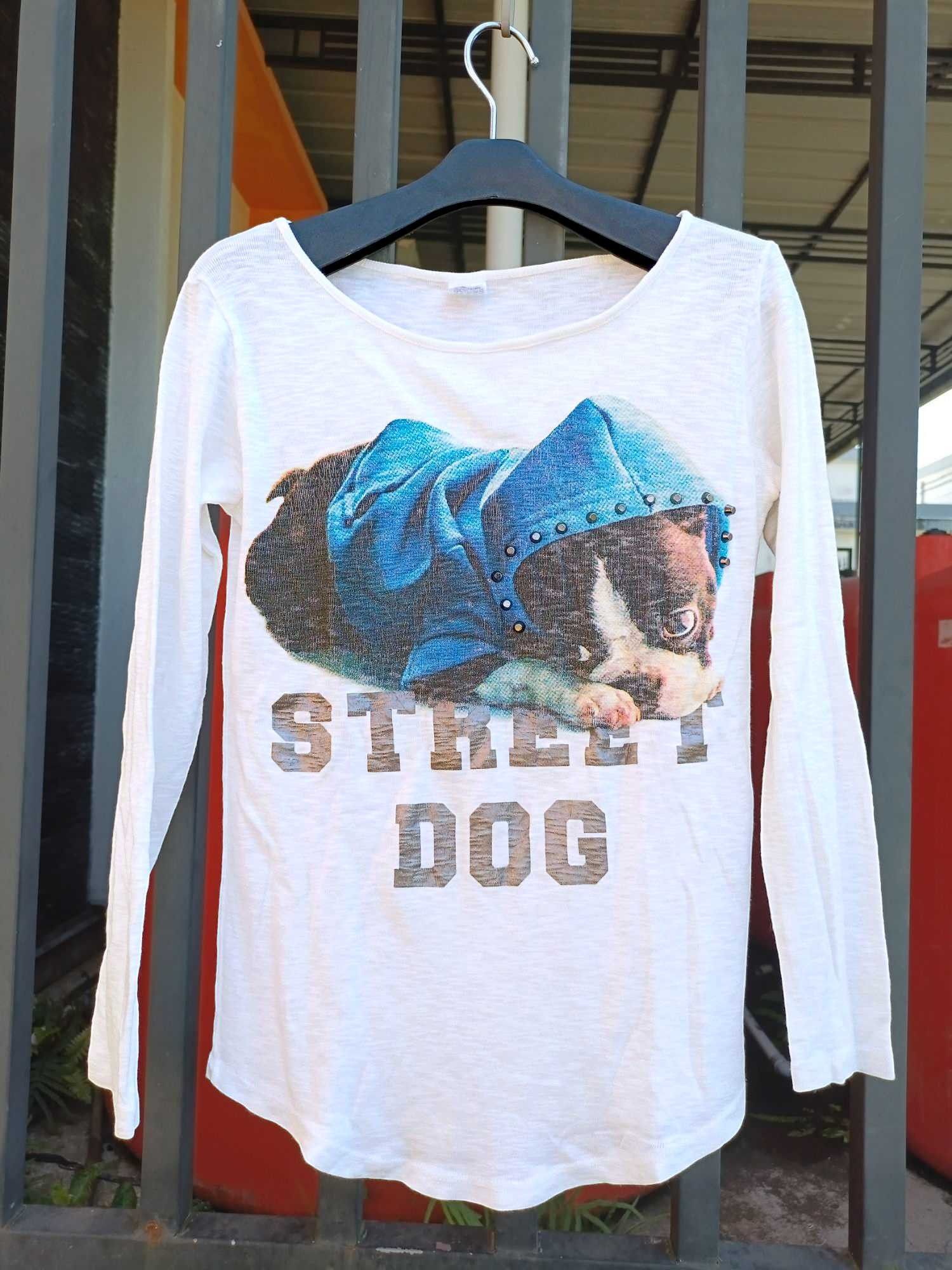 Japanese Brand MORI & STYLE Studed Street Dog Long Sleeve Tshirt Size US M / EU 48-50 / 2 - 14 Thumbnail