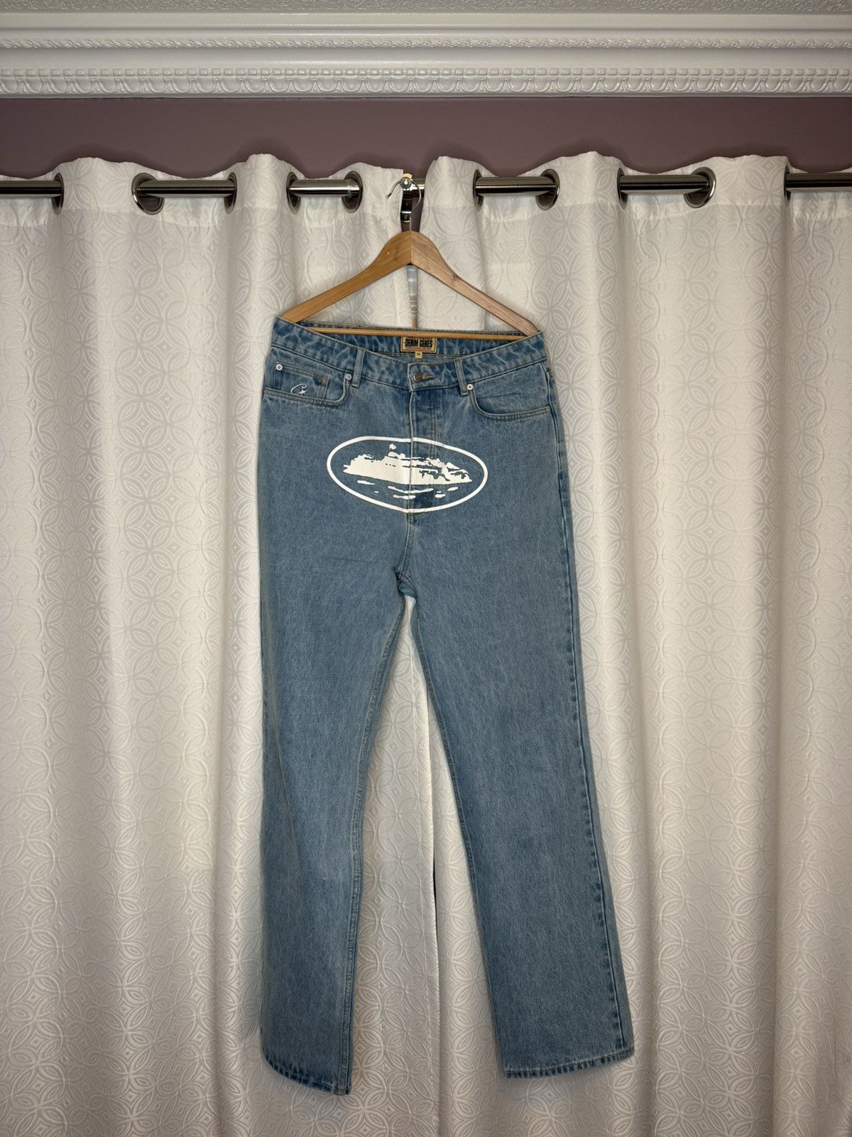 Corteiz Corteiz Alcatraz Baggy Jeans 'Washed Blue' | Grailed