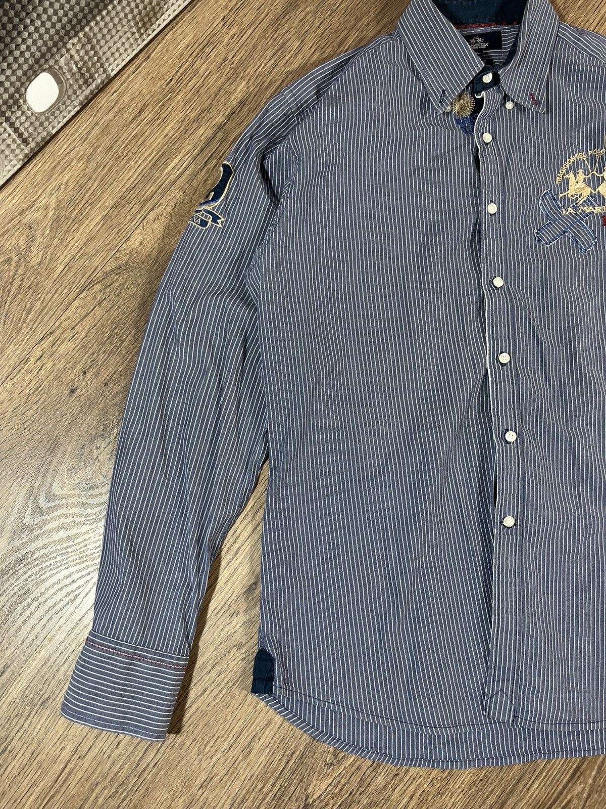La Martina La Martina Argentina Big Logo Button Up Shirt 👔 Size US XL / EU 56 / 4 - 2 Thumbnail