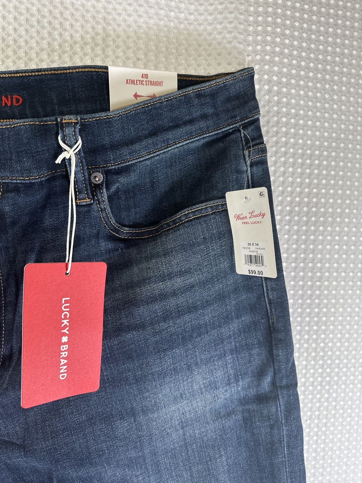 Lucky Brand Lucky Jeans 410 Athletic Straight Jean Size US 40 / EU 56 - 6 Thumbnail