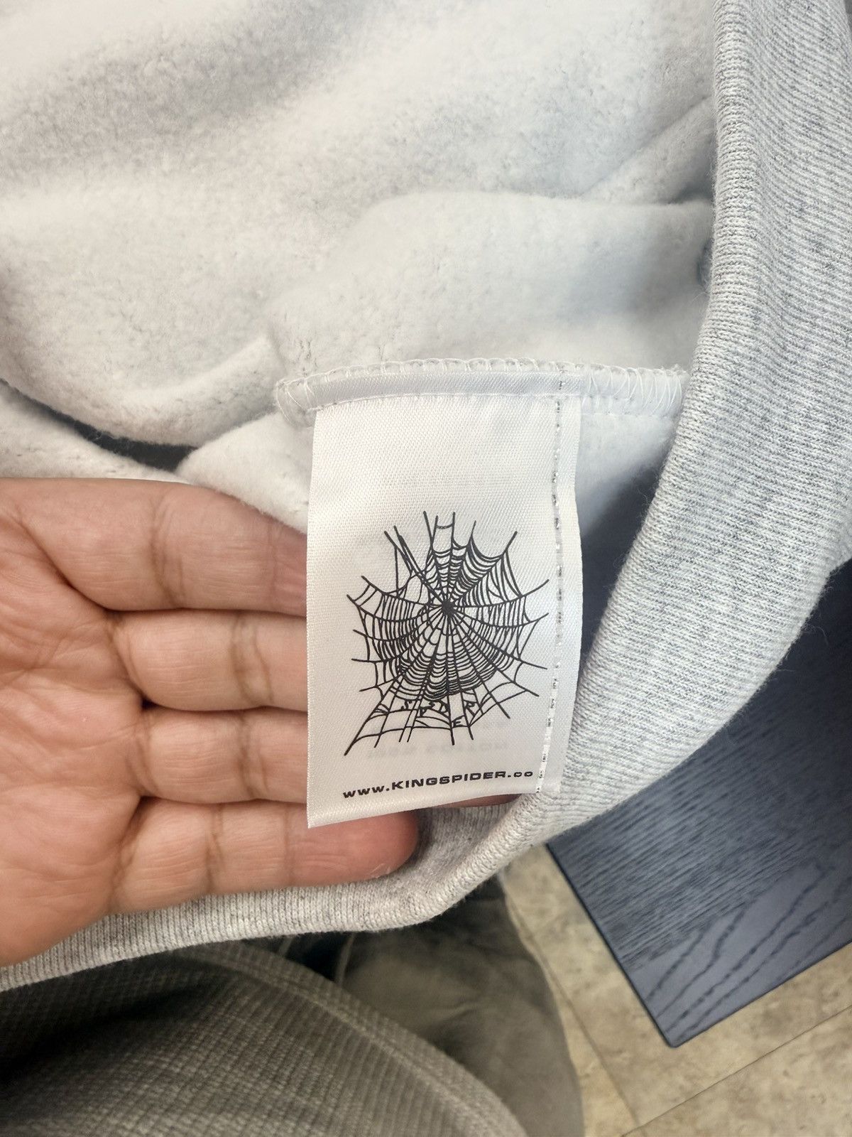 Sp5der SPDER ATLANTA ZIP UP HOODIE GREY Size US L / EU 52-54 / 3 - 3 Thumbnail
