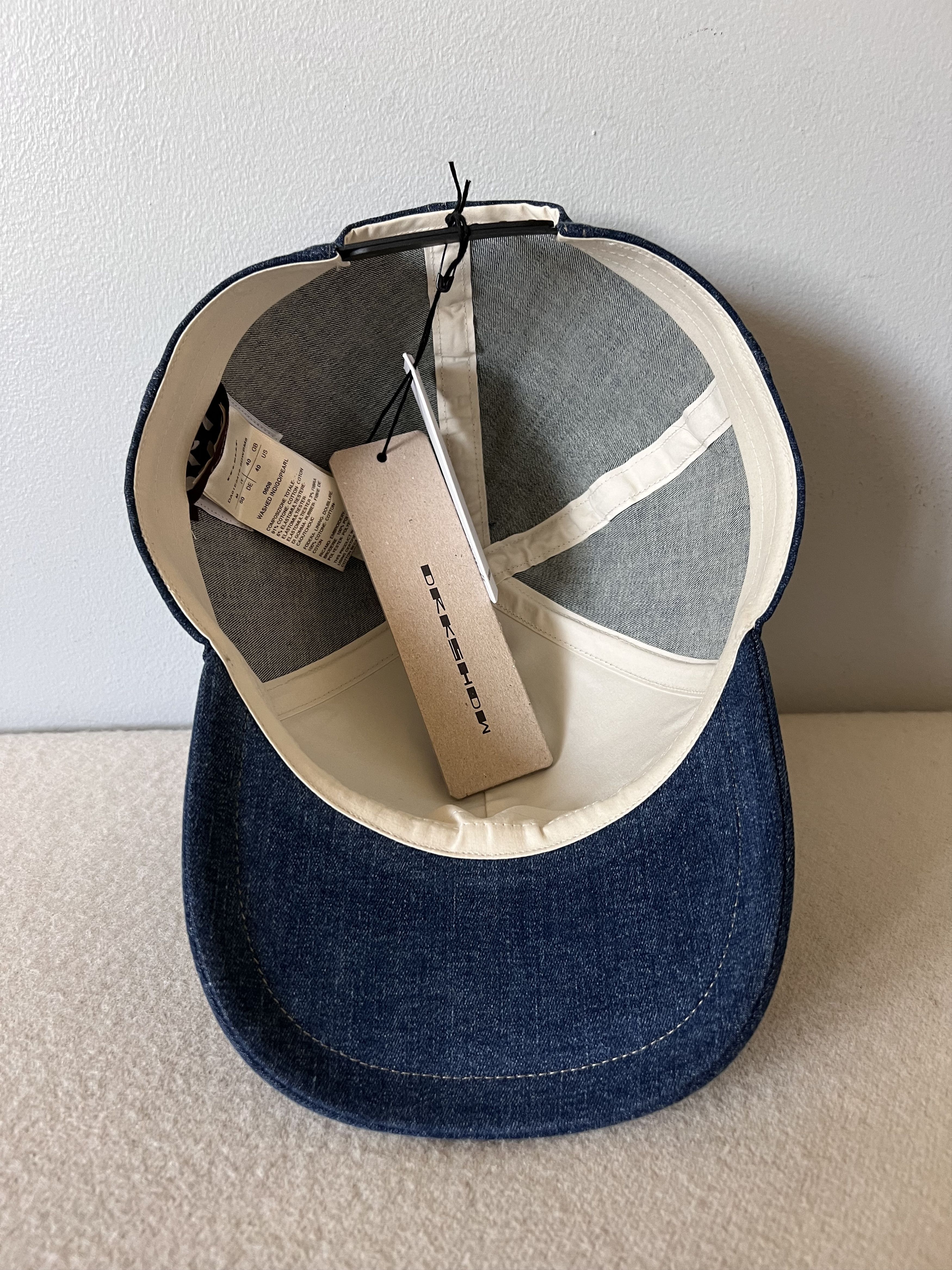 Rick Owens Drkshdw Rick Owens DRKSHDW Pentagram Baseball Cap in Washed Indigo Size ONE SIZE - 5 Thumbnail