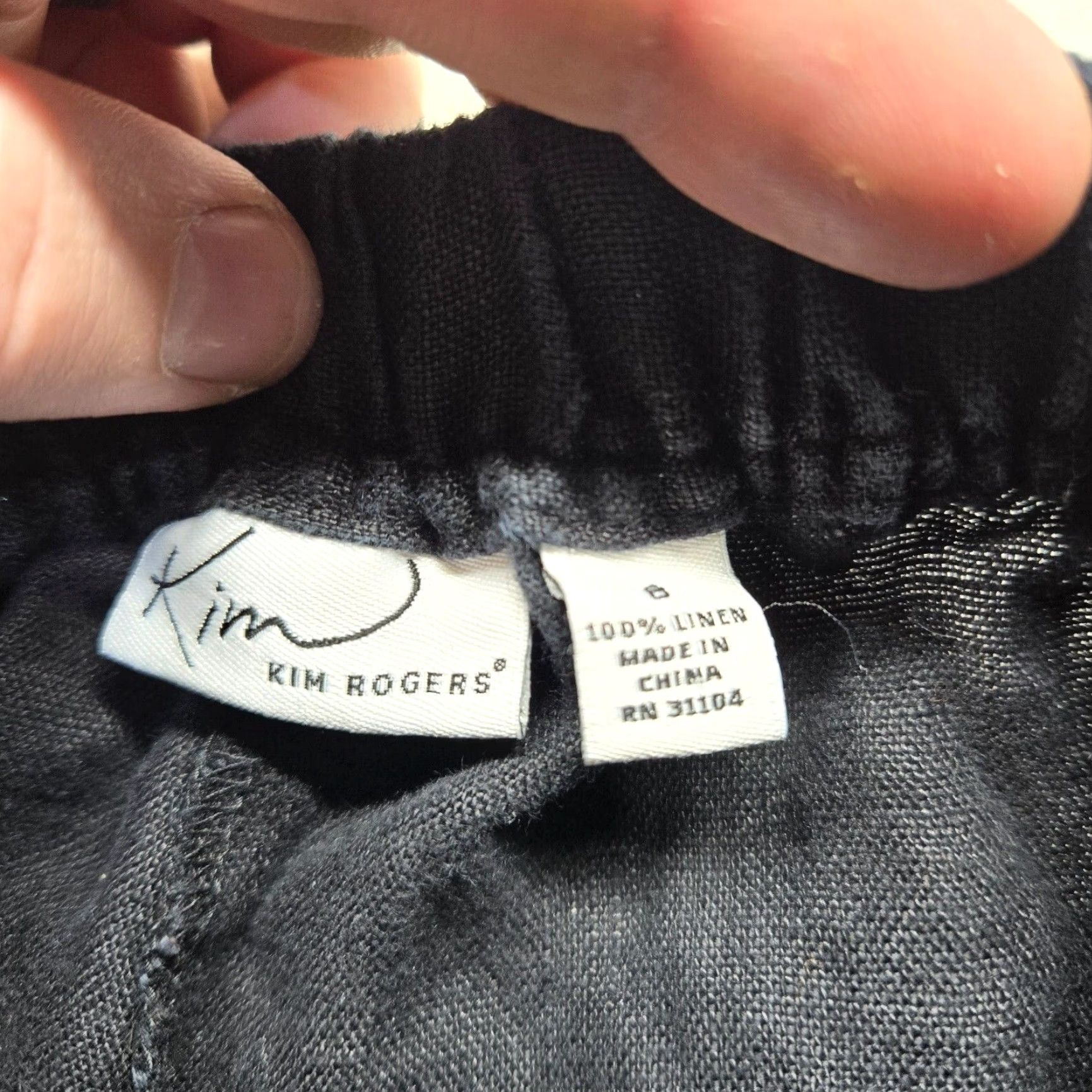 Vintage Kim Rogers Women's Mid-Rise Bootcut Pants Solid Black Rayon Blend Adult 8 Size 30" / US 8 / IT 44 - 3 Thumbnail