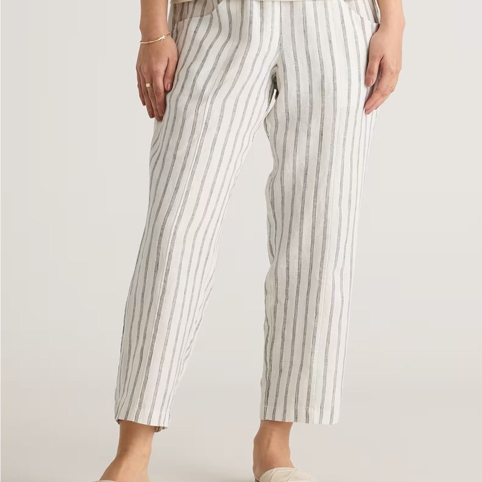 Quince Quince 100% European Linen Tapered Ankle Pants Women’s XL Size 38" / US 16 / IT 52 - 4 Thumbnail
