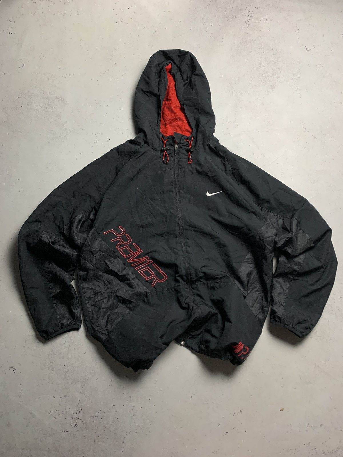 Nike Vintage Nike Swoosh Premier Nylon Jacket XL Size US XL / EU 56 / 4 - 1 Thumbnail