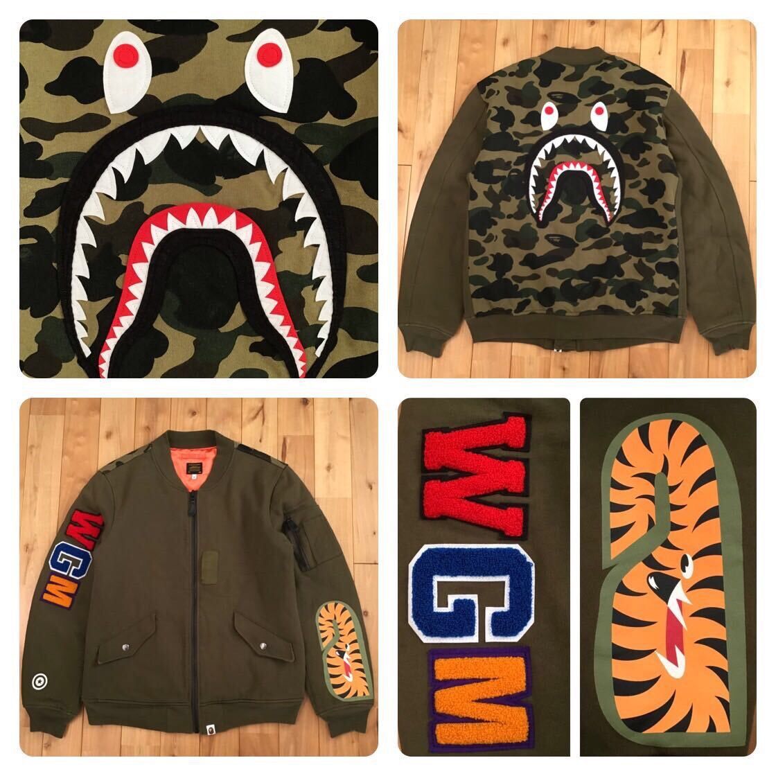 Bape BAPE camo SHARK MA-1 Sweat Bomber Jacket a bathing ape Size US M / EU 48-50 / 2 - 1 Thumbnail