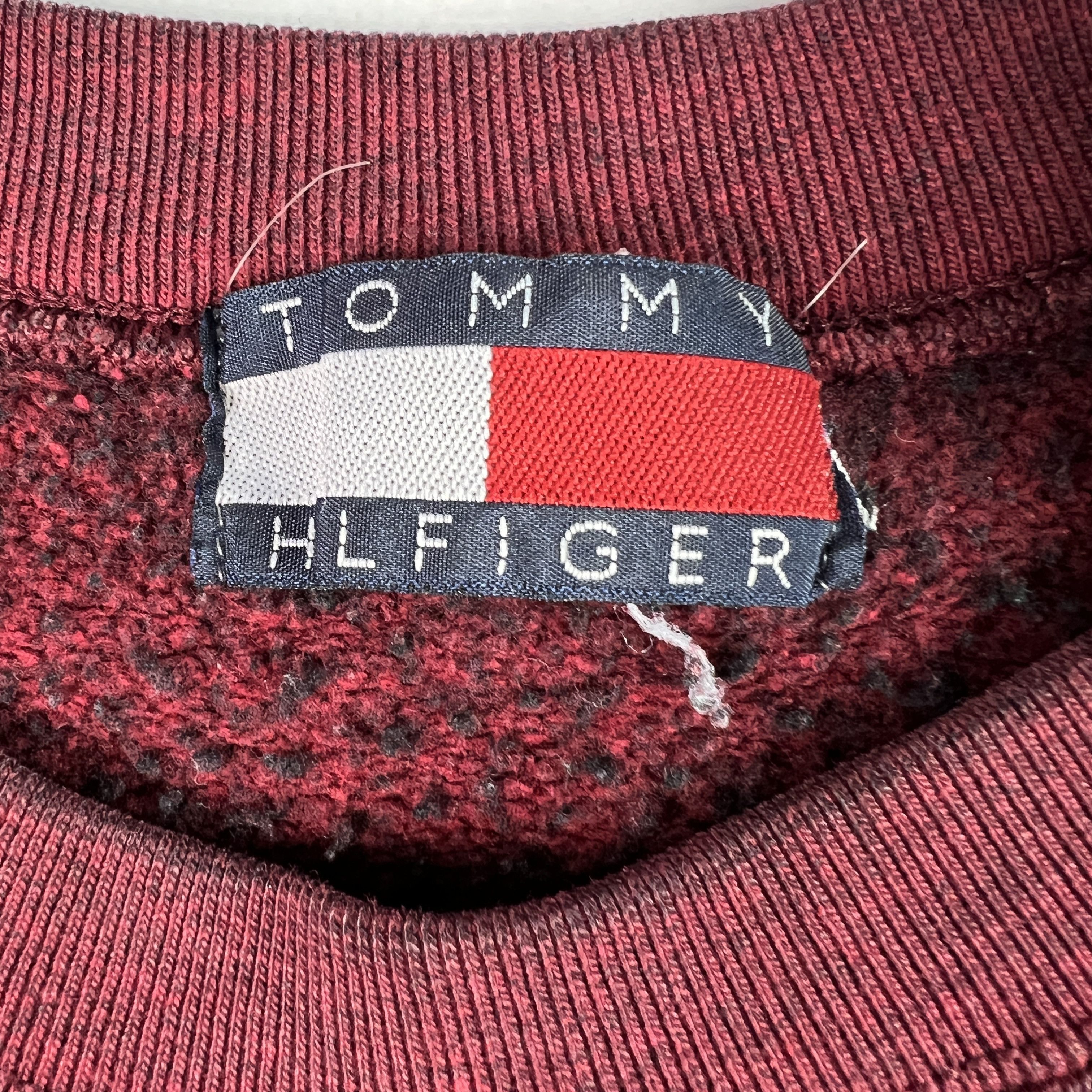 Tommy Hilfiger VTG 90s Tommy Hilfiger Sweatshirt Adult Red Faded Crewneck Size US M / EU 48-50 / 2 - 9 Thumbnail