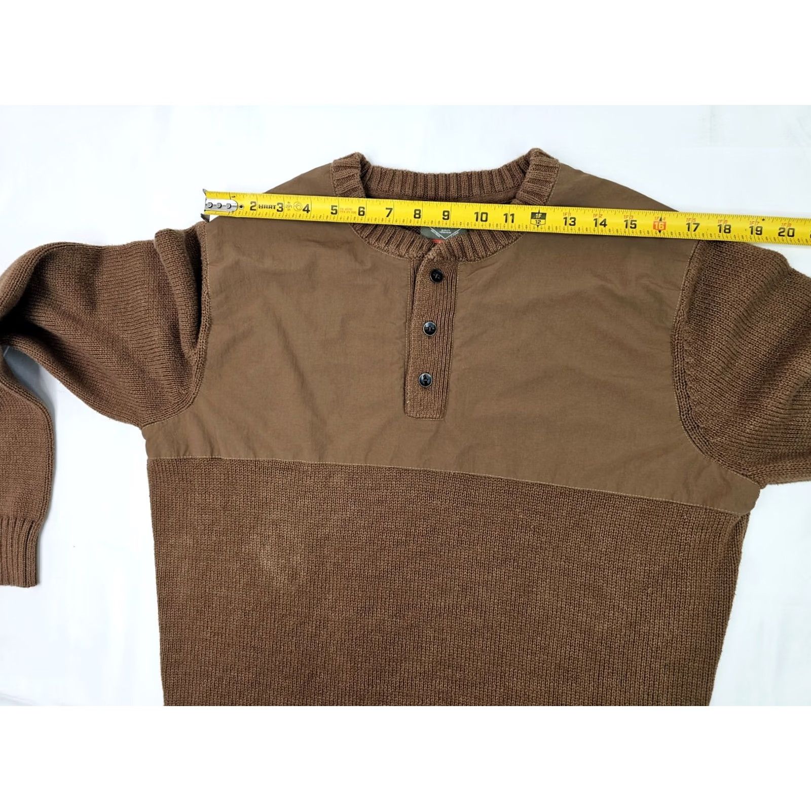 Vintage St John's Bay Outdoor Knit Pullover Henley Men L Brown Nylon Yoke Knit Sweater Vintage No Size US L / EU 52-54 / 3 - 5 Thumbnail