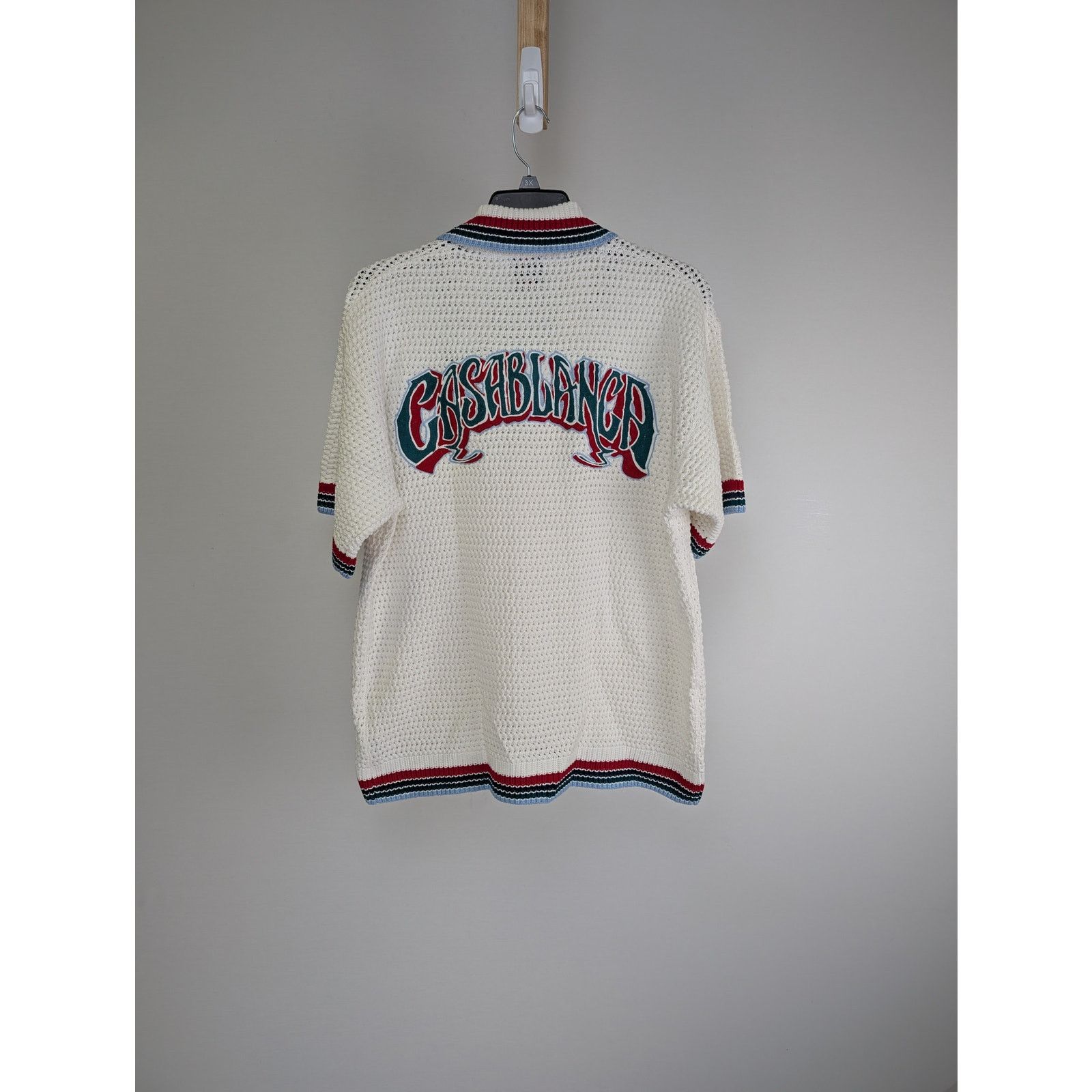 Casablanca o1rshd1 Sporty Faux Crochet Shirt in White Size US M / EU 48-50 / 2 - 11 Thumbnail