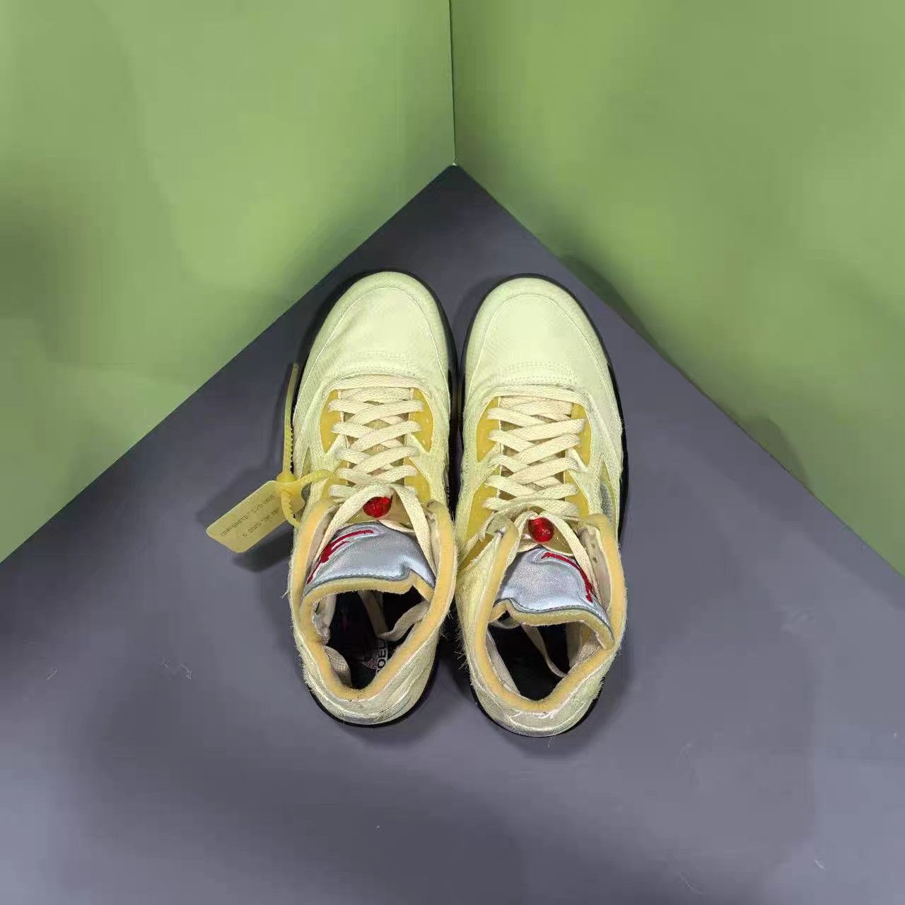 Jordan Brand Off-White x Air Jordan 5 White Muslin Basketball Shoes K15 Size US 10 / EU 43 - 7 Thumbnail