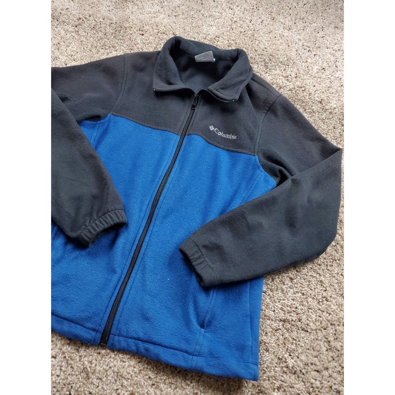 Vintage Columbia Fleece Jacket Mens Small Blue Full Zip Outdoors Pockets Windbreaker Mock Neck Lightweight Size US S / EU 44-46 / 1 - 2 Thumbnail