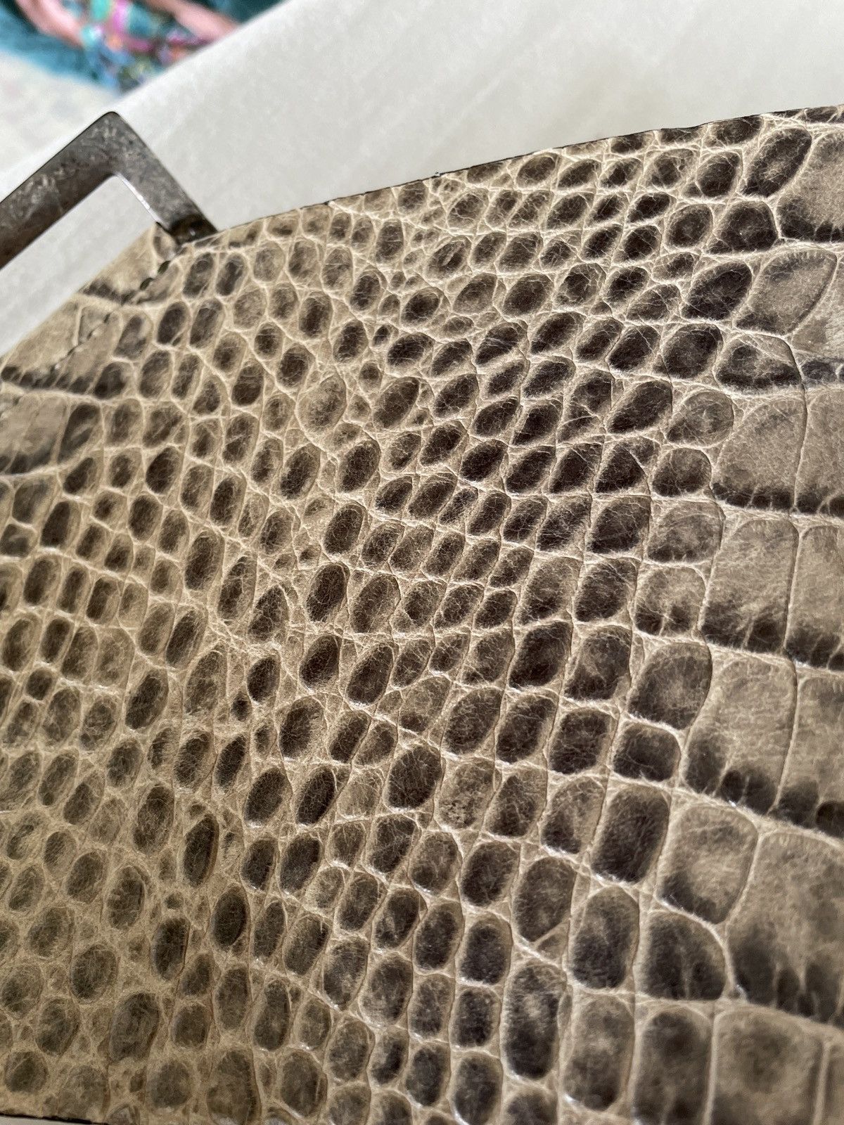 Haider Ackermann Haider Ackermann Runway Croc Embossed Obi Wide Leather Belt Size ONE SIZE - 5 Thumbnail