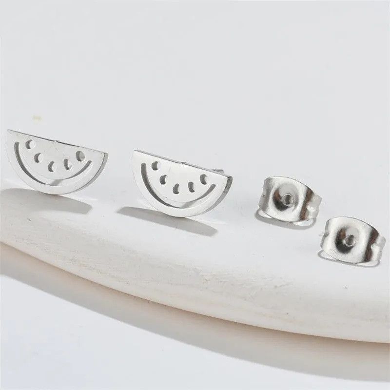 Jewelry Watermelon Stud Earrings Charm Earring Gift Size ONE SIZE - 2 Thumbnail