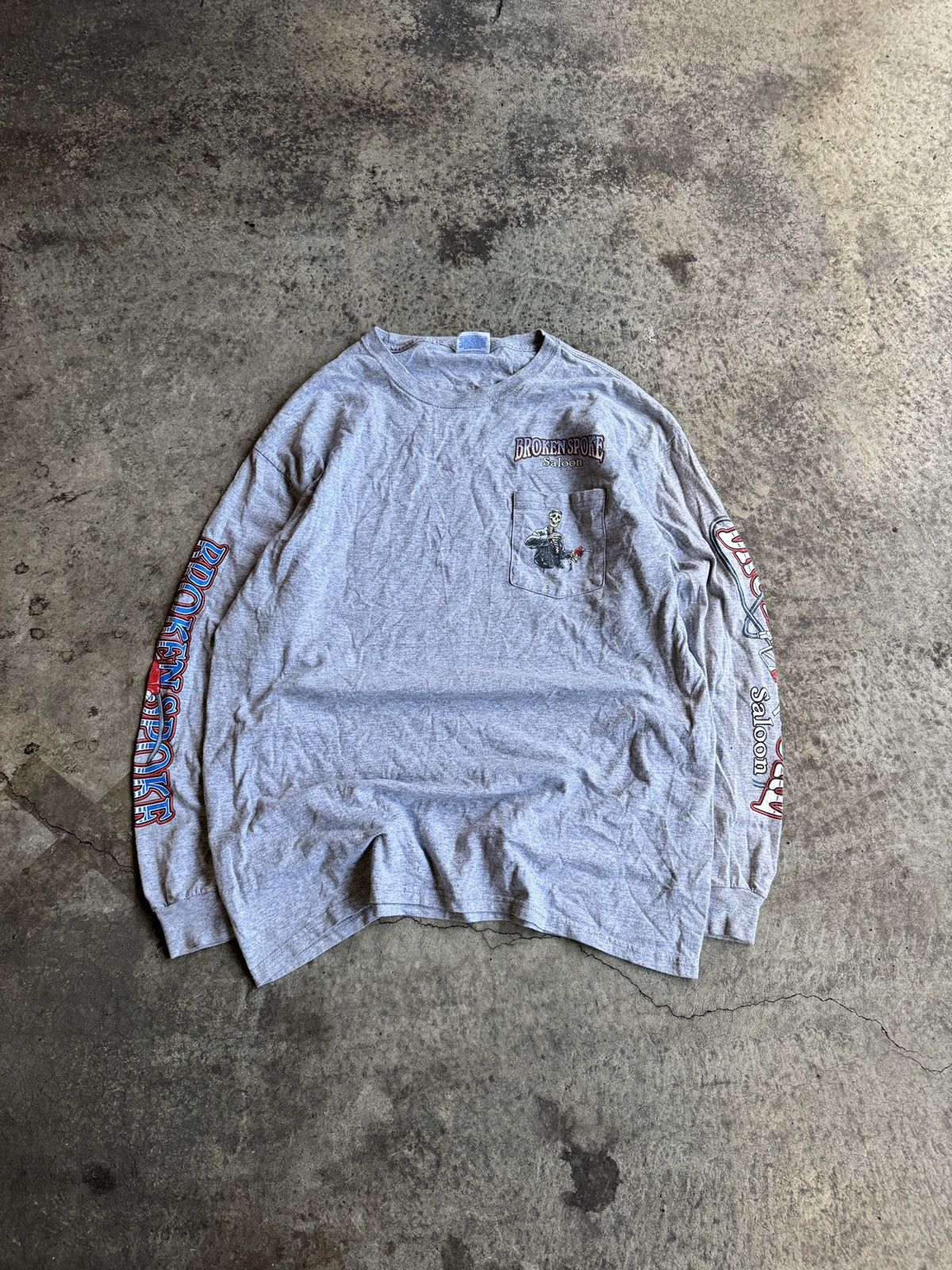 Harley Davidson × Japanese Brand Crazy vintage Y2K Harley Davidson style brokenspoke ls tee Size US L / EU 52-54 / 3 - 1 Thumbnail