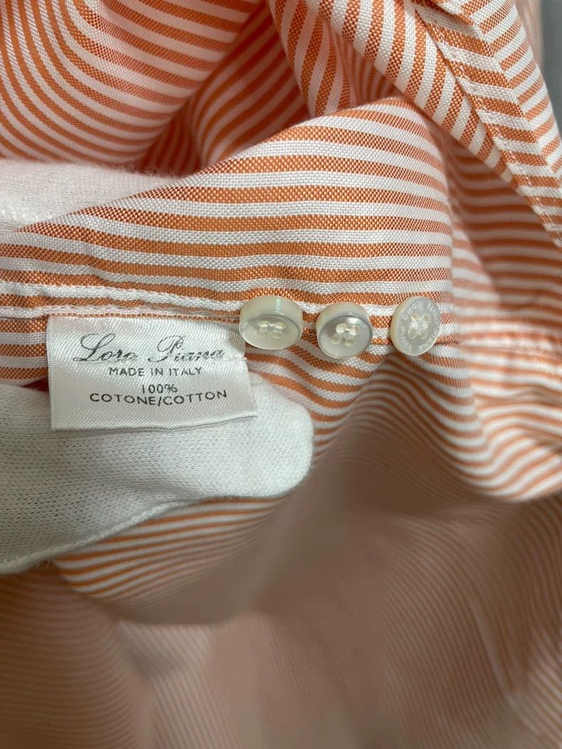 Loro Piana LORO PIANA Pure cotton striped business shirt Size XS / US 0-2 / IT 36-38 - 9 Thumbnail