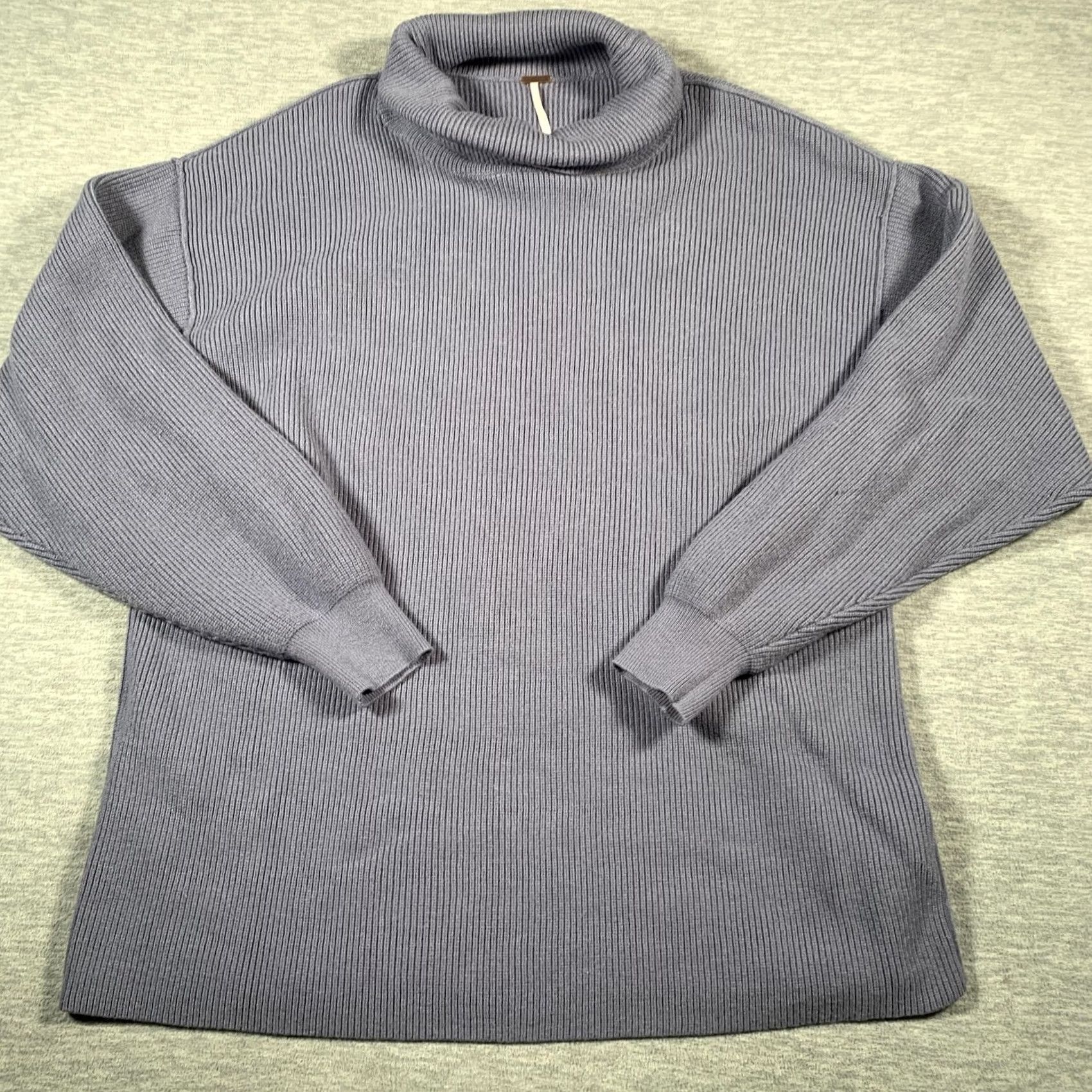 Free People Free People Sweater Womens M Gray Ribbed Turtleneck Tunic Slouchy Size M / US 6-8 / IT 42-44 - 3 Thumbnail