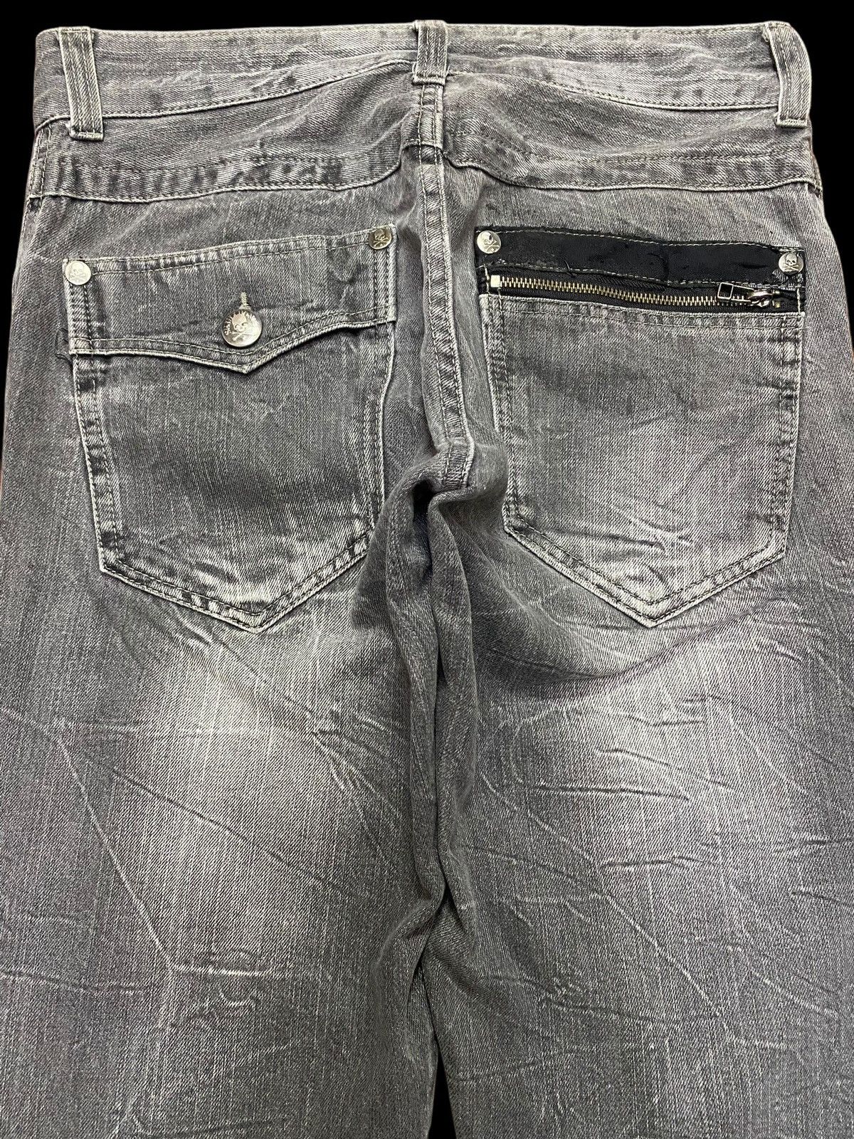 Japanese Brand Vintage Japan Brand Dominate Skull Bones Faded Loose Jeans Size US 32 / EU 48 - 4 Thumbnail