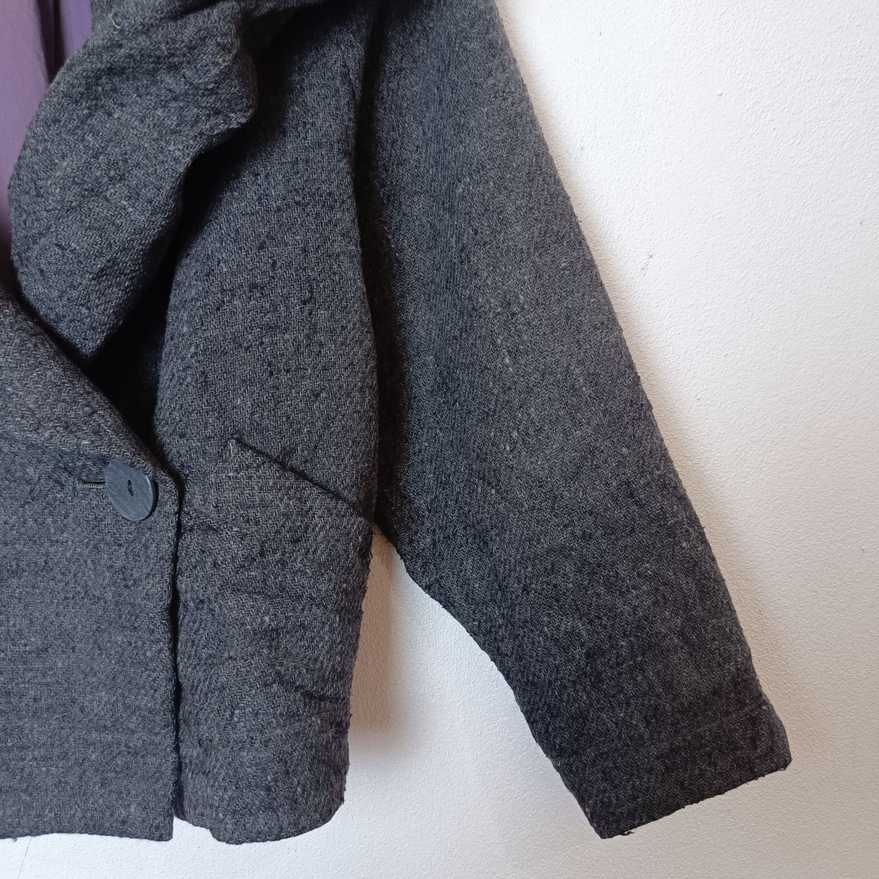 Issey Miyake Plantation Issey Miyake Wool-Blend Hooded Cropped Jacket Size M / US 6-8 / IT 42-44 - 3 Thumbnail