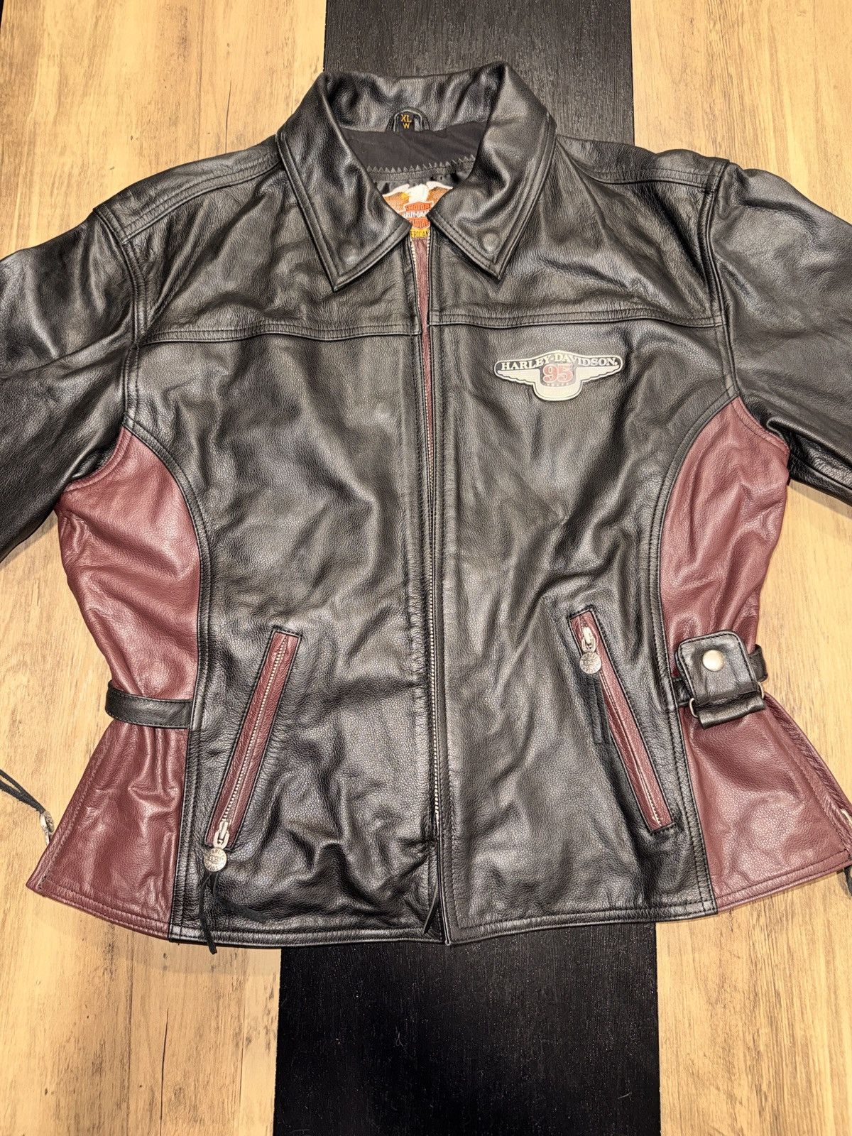 Harley Davidson Rare Vintage 1998 Harley-Davidson Women Leather Jacket - XL Size XL / US 12-14 / IT 48-50 - 3 Thumbnail