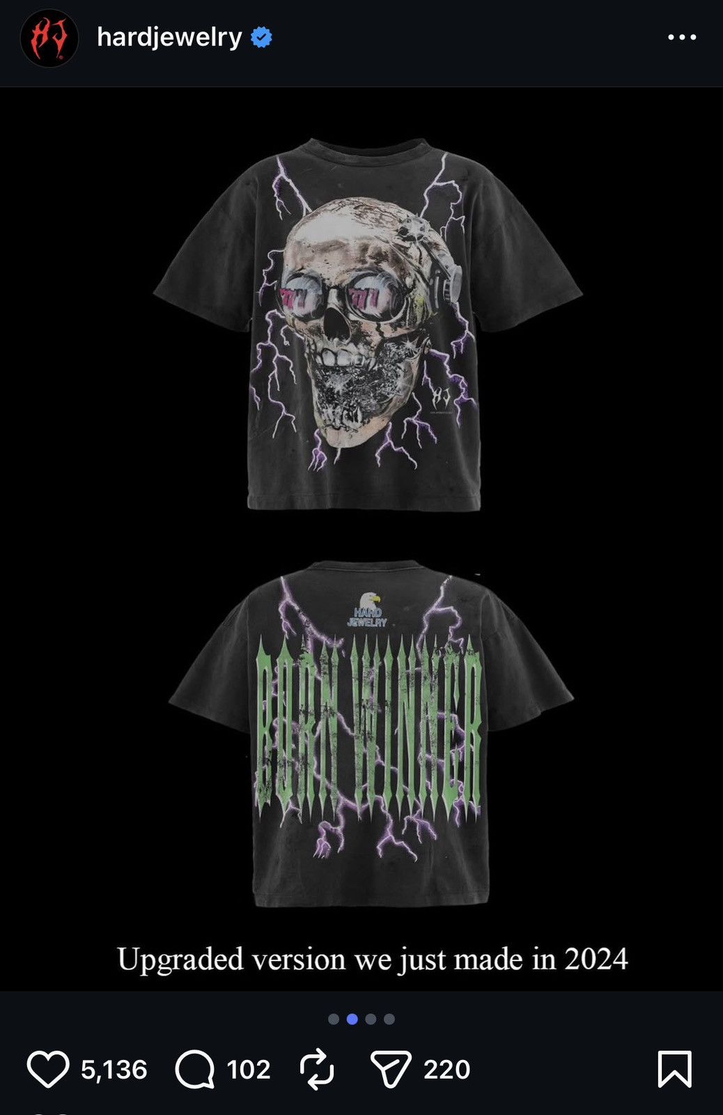 Other Hard Jewelry 7 Year anniversary Born Winner Tee Size US XXL / EU 58 / 5 - 1 Thumbnail
