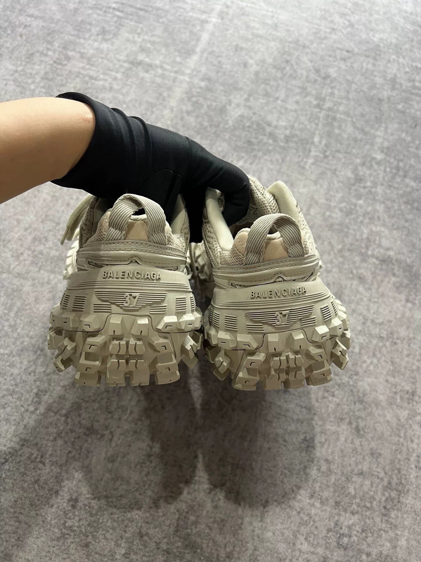Balenciaga Balenciaga Beige Tire Dad Shoes Size US S / EU 44-46 / 1 - 5 Thumbnail