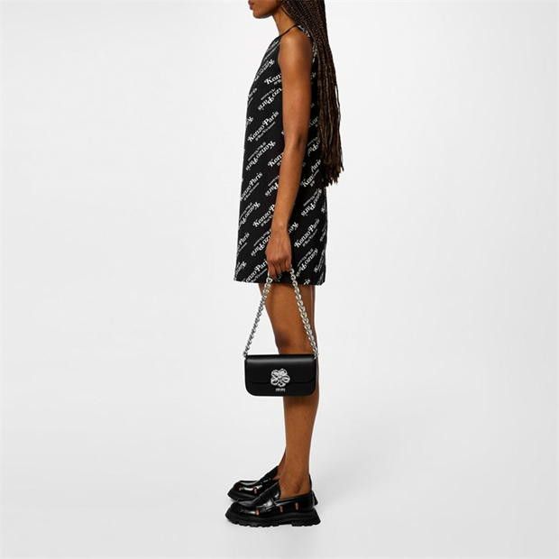 Kenzo o1g2r1mq1024 Mini Dress in Black & White Size S / US 4 / IT 40 - 5 Thumbnail