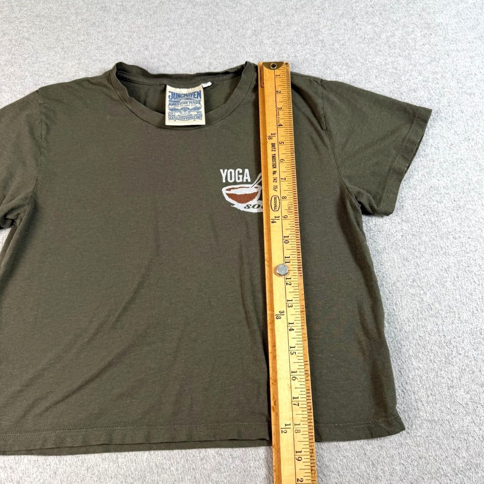 Jungmaven Jungmaven Shirt Women Small Green Yoga Soup Graphic Tee Hemp Organic Cotton Boxy Size S / US 4 / IT 40 - 5 Thumbnail