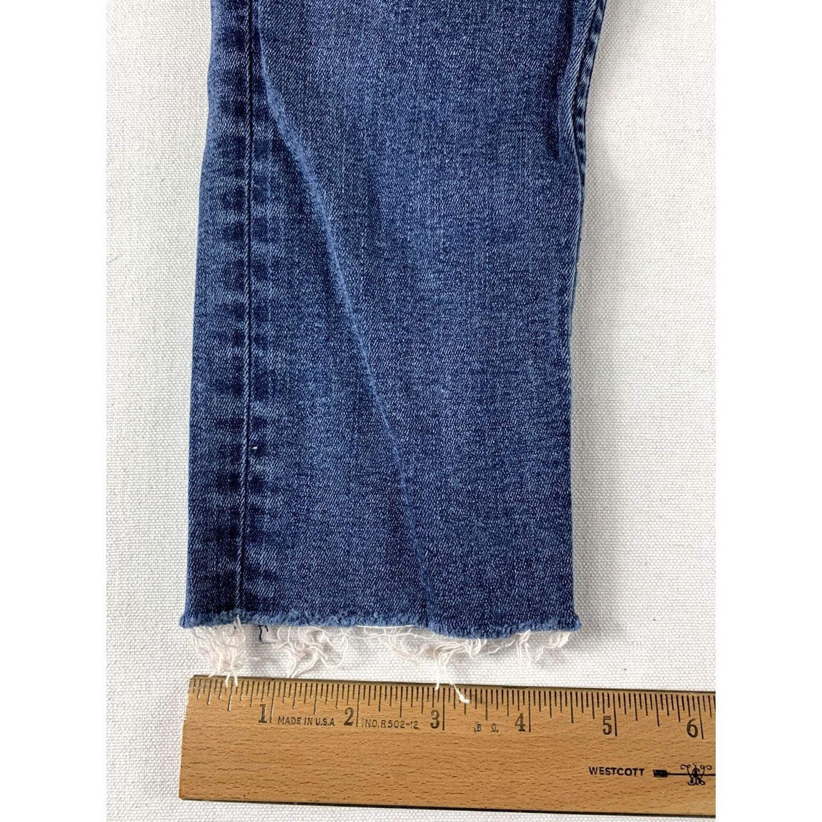 Hudson Hudson Jeans Blue Skinny Ankle Cut Women Raw Hem 26x27 Size 26" / US 2 / IT 38 - 2 Thumbnail