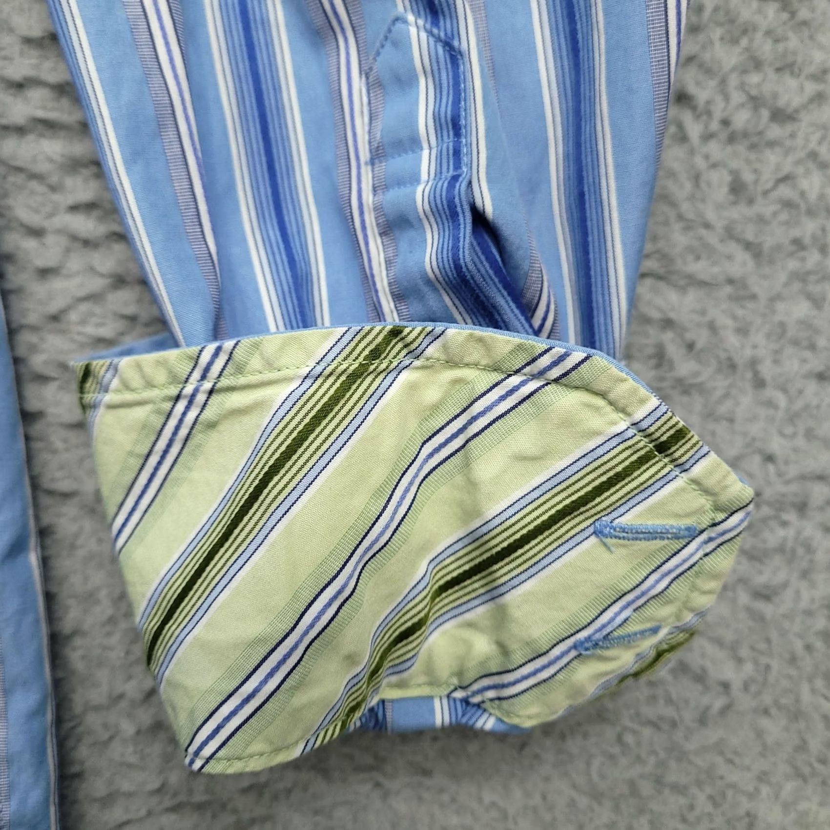 Tommy Hilfiger Tommy Hilfiger Shirt Mens Medium Blue Striped Button Up Long Sleeve Crest Logo Size US M / EU 48-50 / 2 - 3 Thumbnail