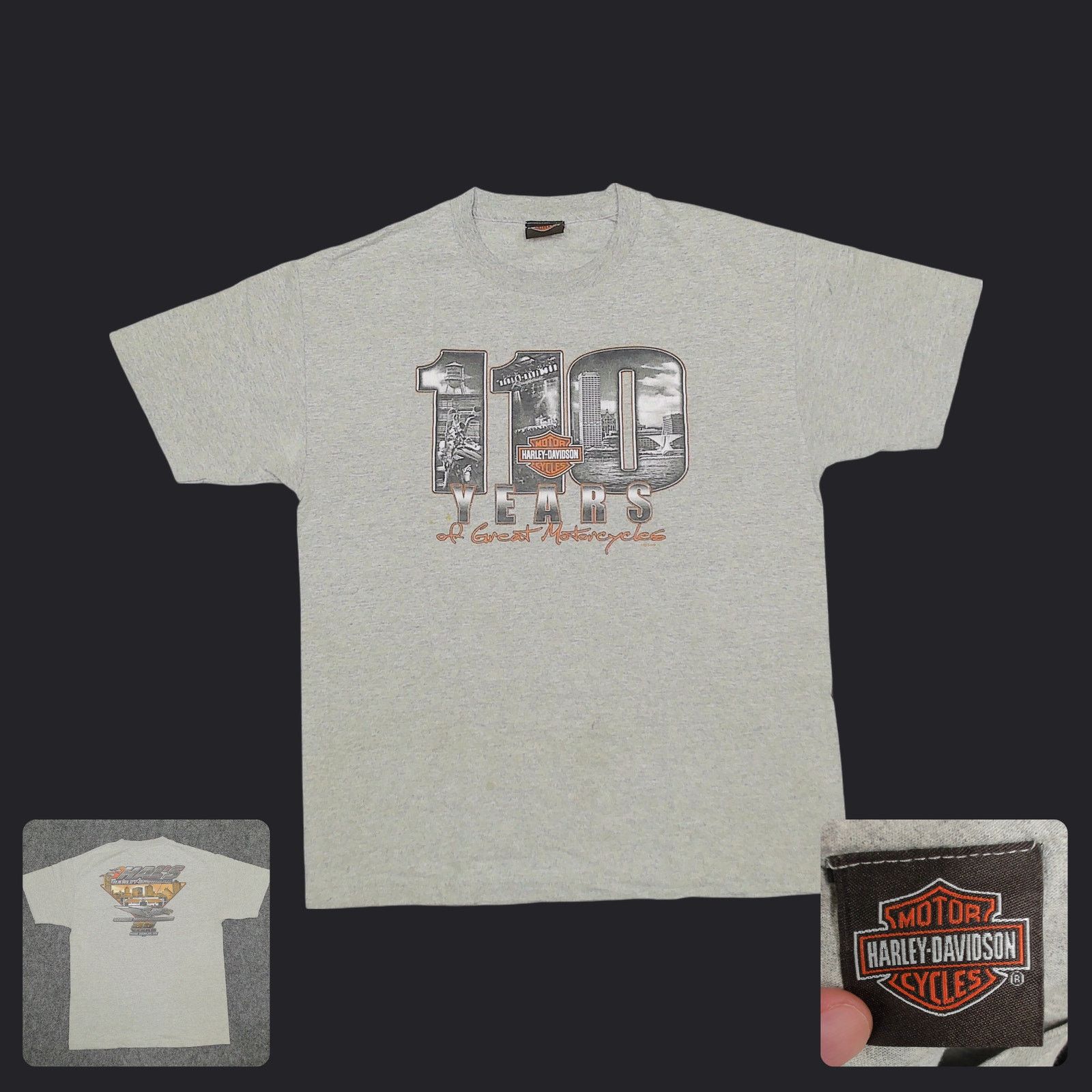 Harley Davidson Harley-Davidson 2013 Hal's Milwaukee 110th Anniversary Tee L Size US L / EU 52-54 / 3 - 1 Thumbnail