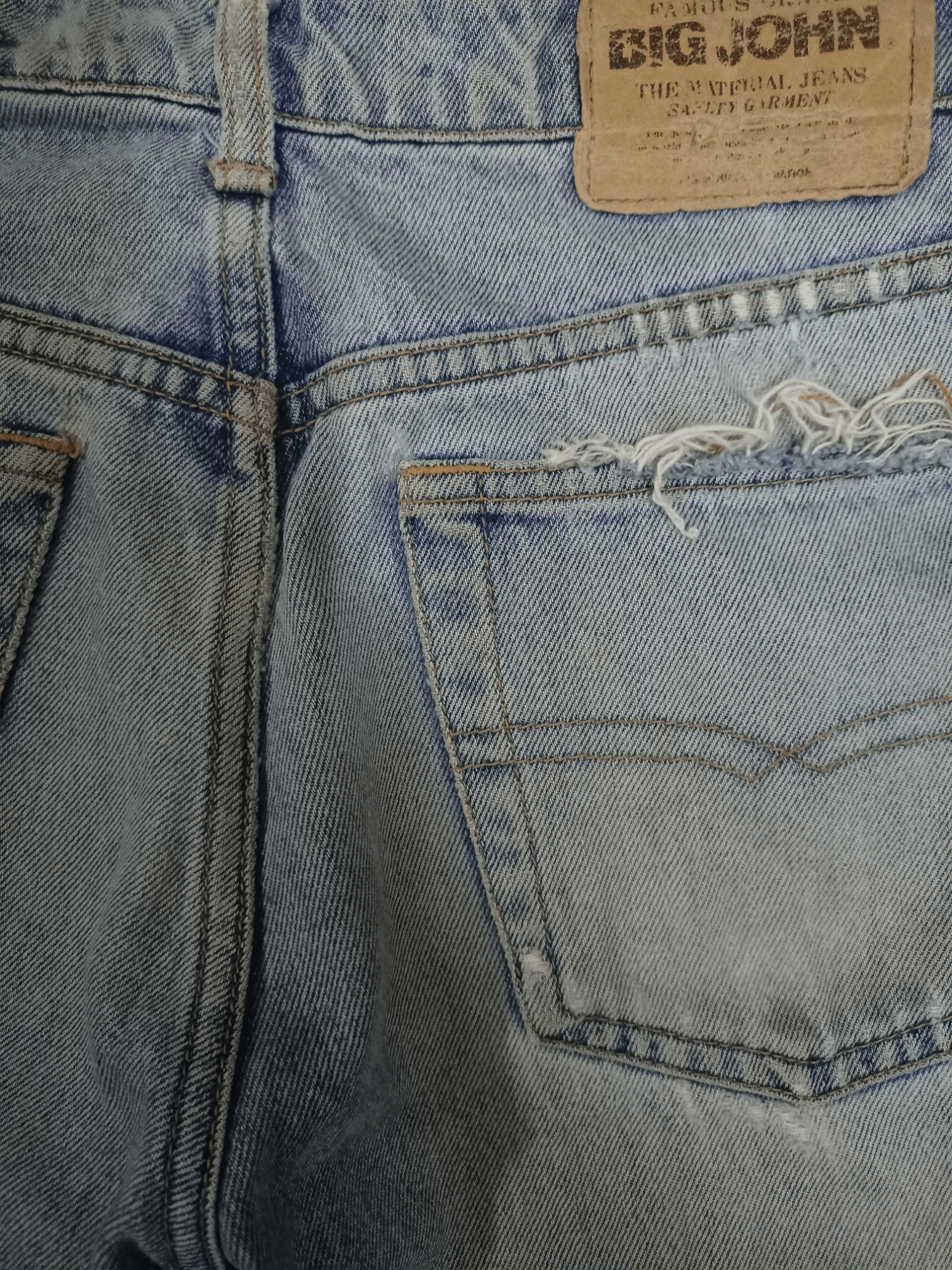 Japanese Brand Vintage Japanese Brand Blue Wash Loose Distressed Jeans Size US 28 / EU 44 - 9 Thumbnail