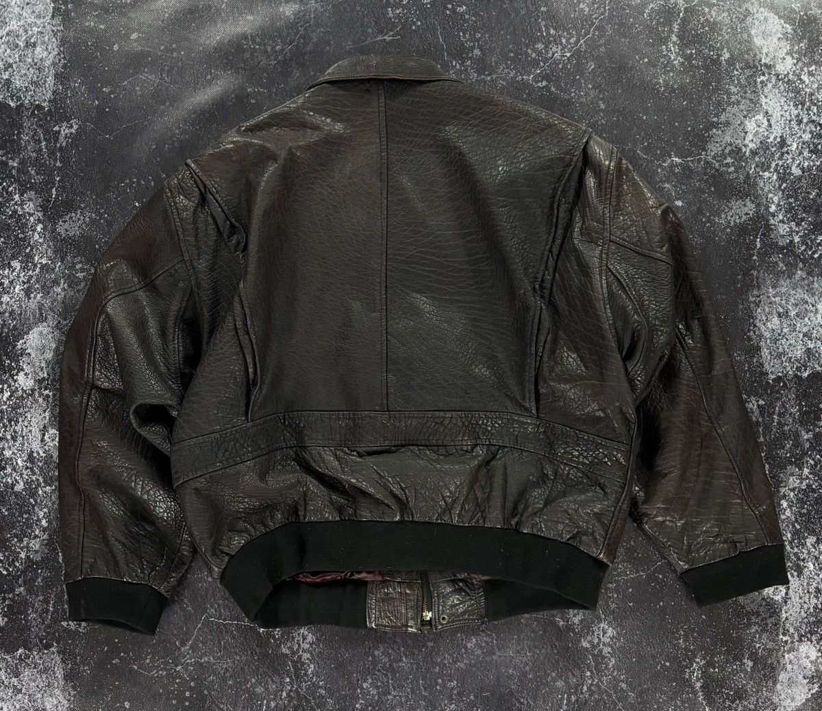 Vintage Vintage Aviator Leather bomber jacket Size US XL / EU 56 / 4 - 3 Thumbnail