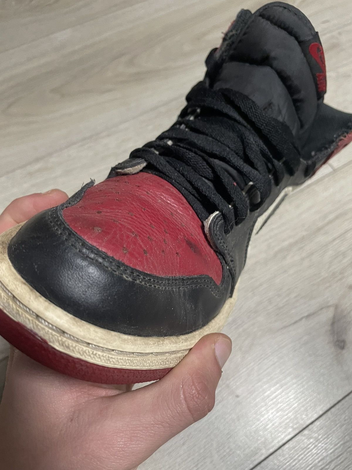 Jordan Brand × Nike Nike Air Jordan 1 Retro OG High “Bred Toe” Size US 9 / EU 42 - 18 Thumbnail