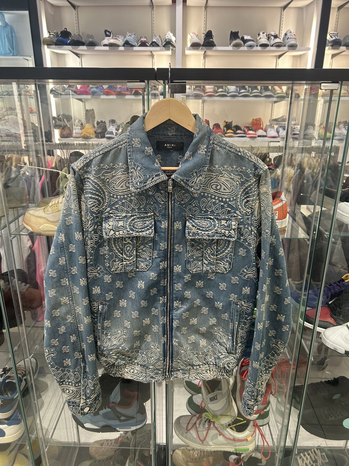 Amiri Amiri bandana jacquard denim jacket Size US M / EU 48-50 / 2 - 1 Thumbnail