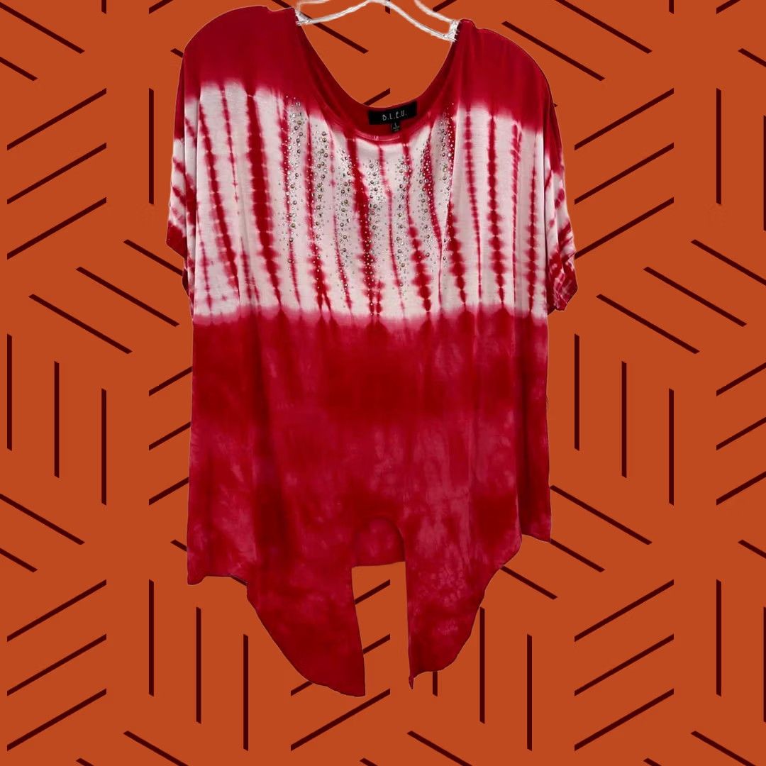 Vintage Pre-Owned B.L.E.U. Red Large Blouse Size L / US 10 / IT 46 - 1 Thumbnail