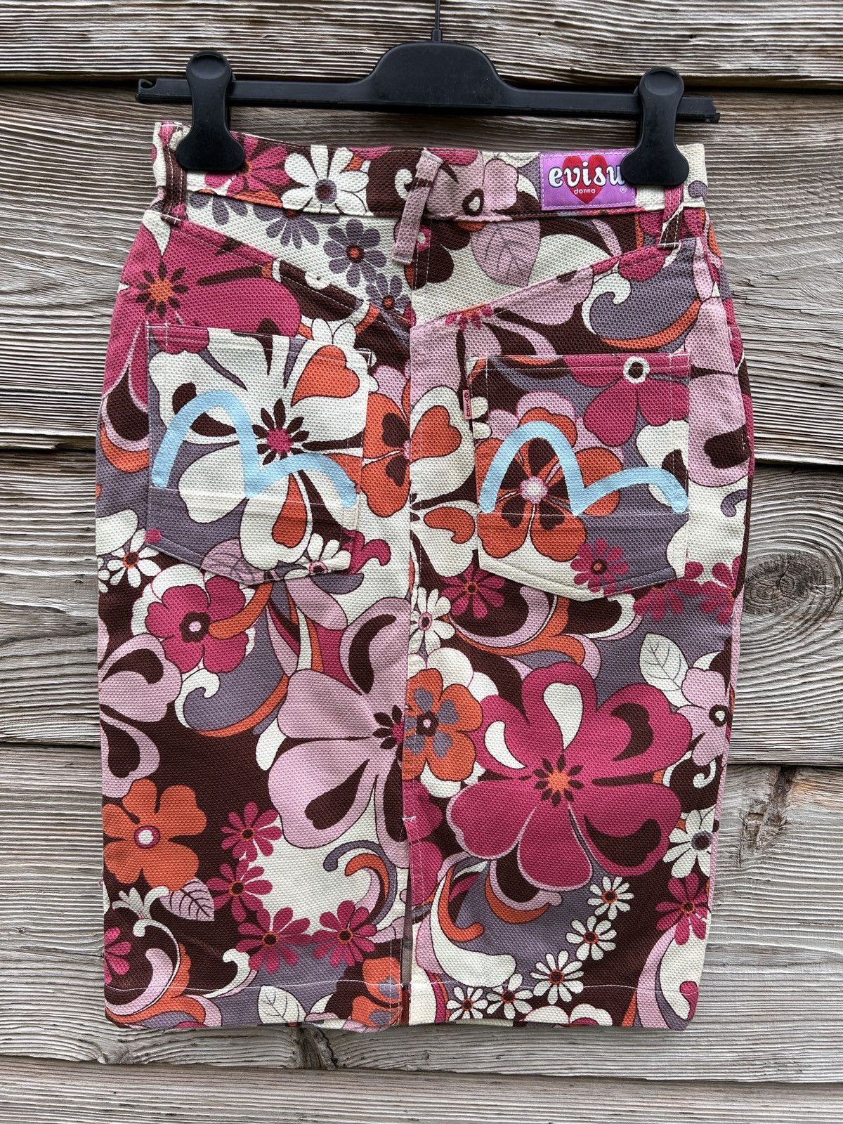 Evisu Evisu Donna By Yamana Mid Length AOP Pencil Skirt Size 26" / US 2 / IT 38 - 1 Thumbnail