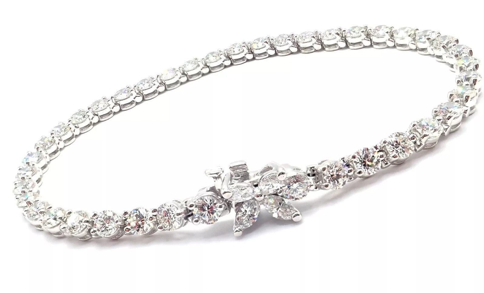 Tiffany & Co. Tiffany & Co Platinum 6.5ct Diamond Line Tennis Bracelet Size ONE SIZE - 11 Thumbnail