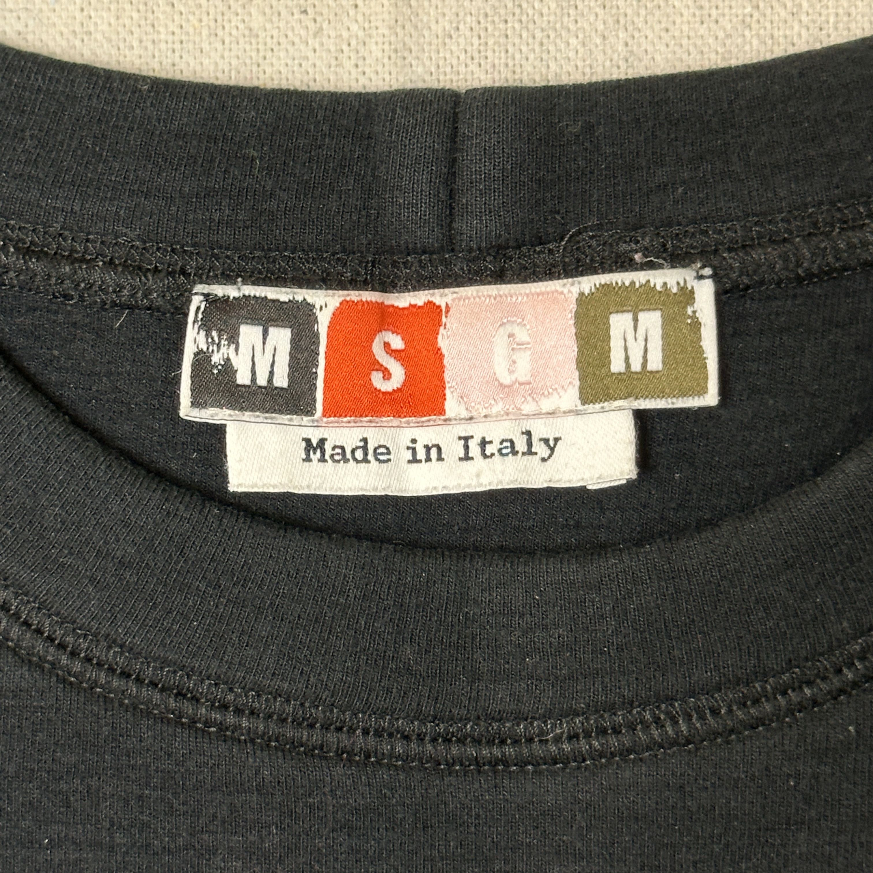 MSGM Vintage MSGM Milano Logo Black Sweatshirt Size 54 Size US L / EU 52-54 / 3 - 3 Thumbnail