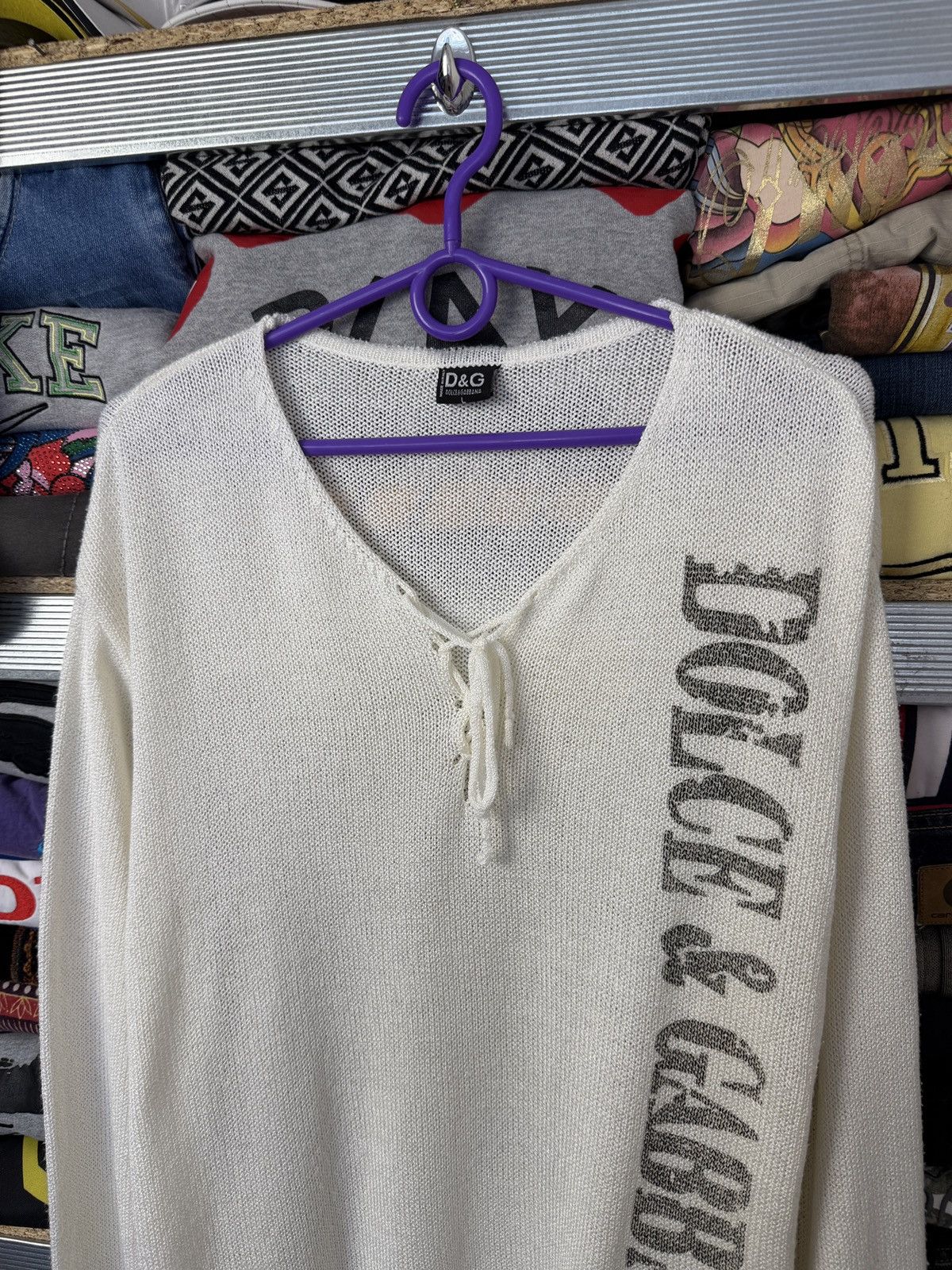 Dolce & Gabbana Vintage Dolce&Gabbana Big Logo Sweater Size Large Size US L / EU 52-54 / 3 - 3 Thumbnail