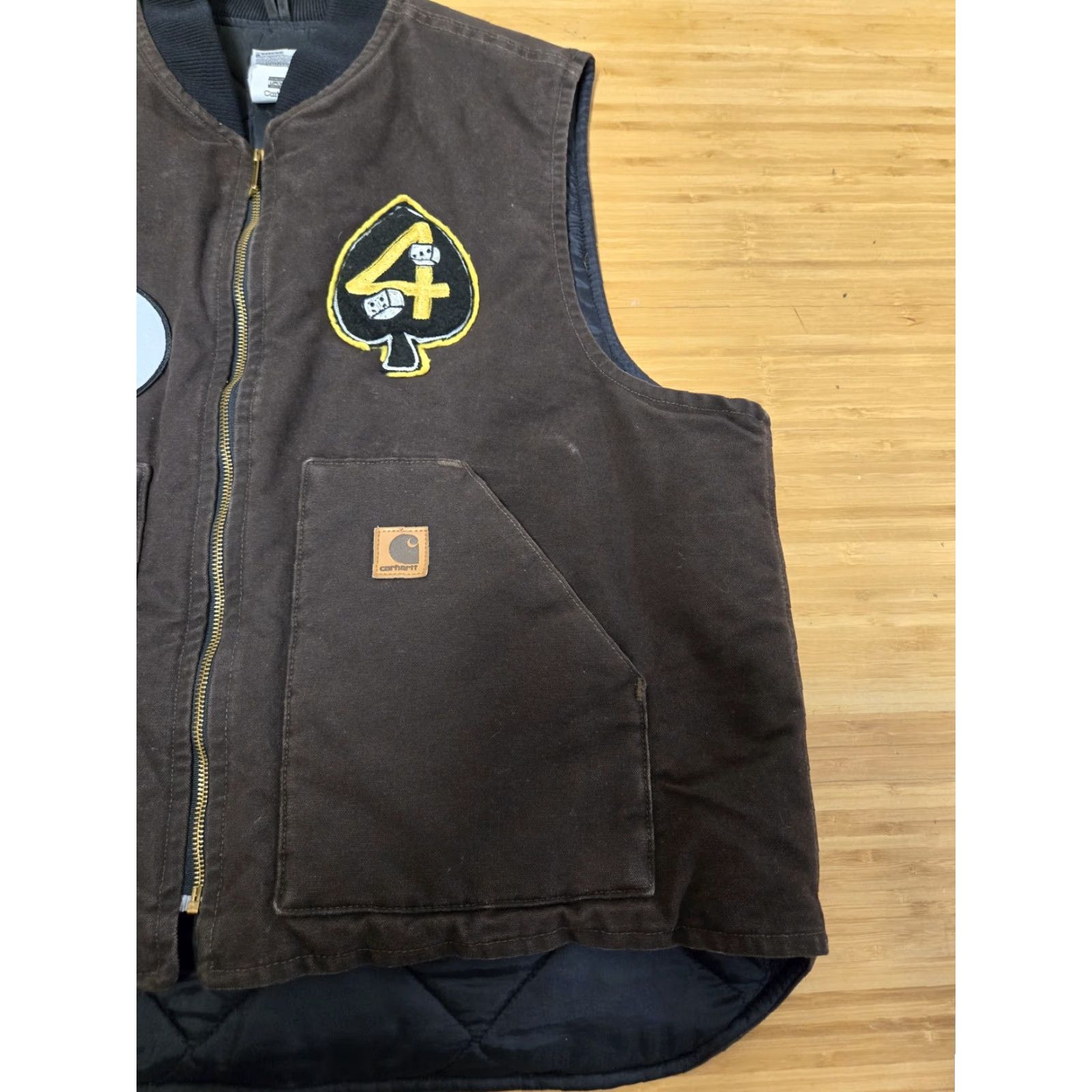 Carhartt Carhartt Vest Mens 2XL Brown Quilted Full Zip Workwear Lined Pockets USA, 2XL Mens Brown Cardhartt J97 Quilted Vest, Vintage? Wait. Size US XXL / EU 58 / 5 - 2 Thumbnail