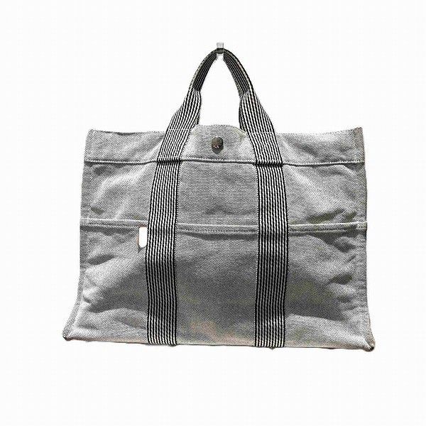 Hermes Hermes Hermes Canvas Fourre-Tout MM Tote Bag Canvas Tote Bag in Good Condition Size ONE SIZE - 1 Thumbnail