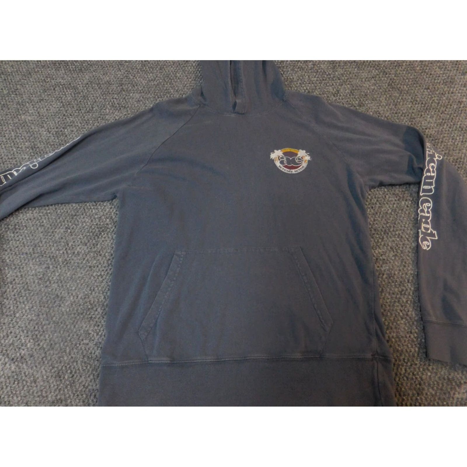 American Eagle Outfitters American Eagle Outfitters Hoodie Womens XS Pullover Lightweight Blue Mock Neck Zip Activewear Logo Pattern Solid Cross-Brand Pullover Size XS / US 0-2 / IT 36-38 - 2 Thumbnail