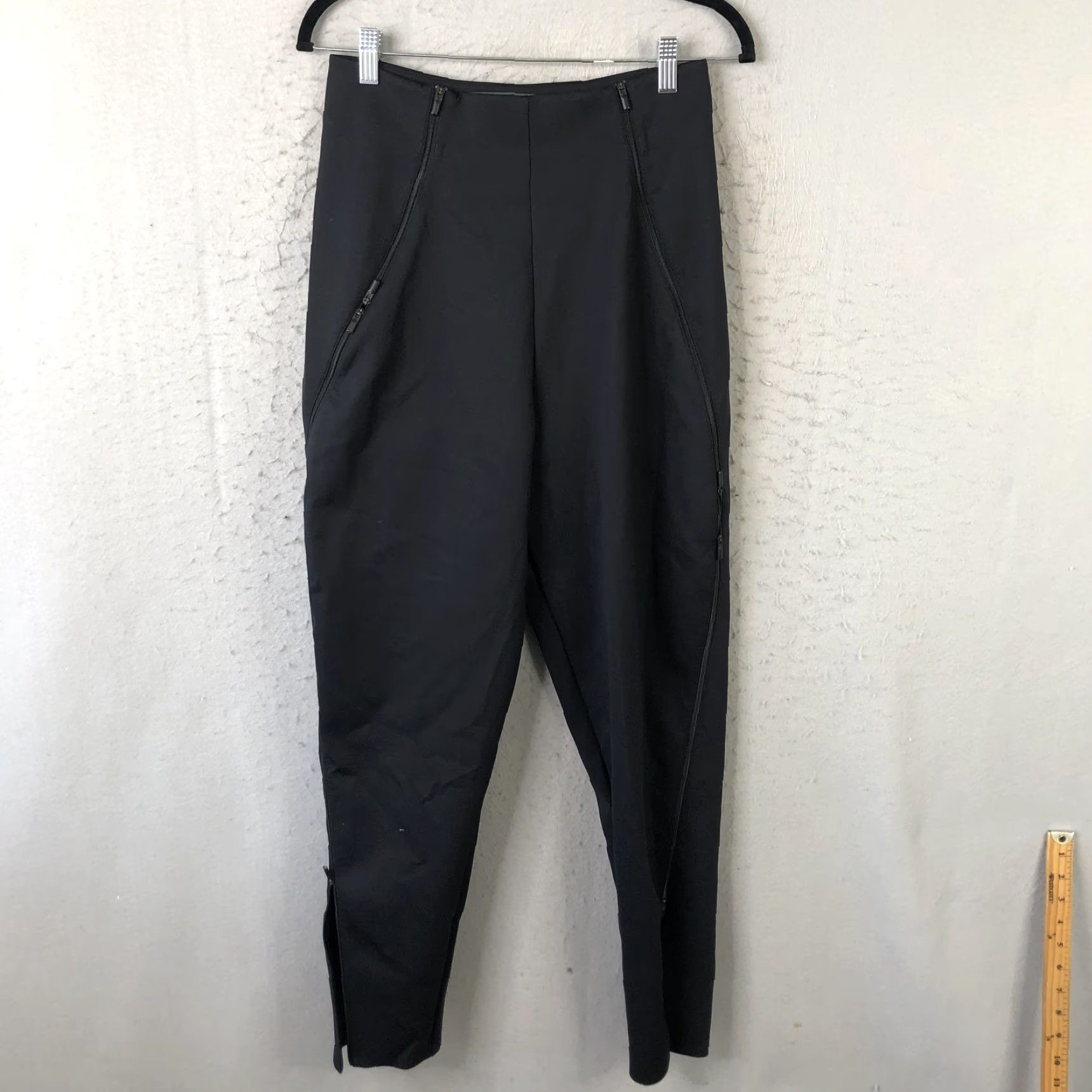Nike Nike Pants Mens M Black Zipper Pocket Ankle Zip Stretch Athletic Running Track Pants Nike Swoosh on inner waistband Size US 31 - 2 Thumbnail