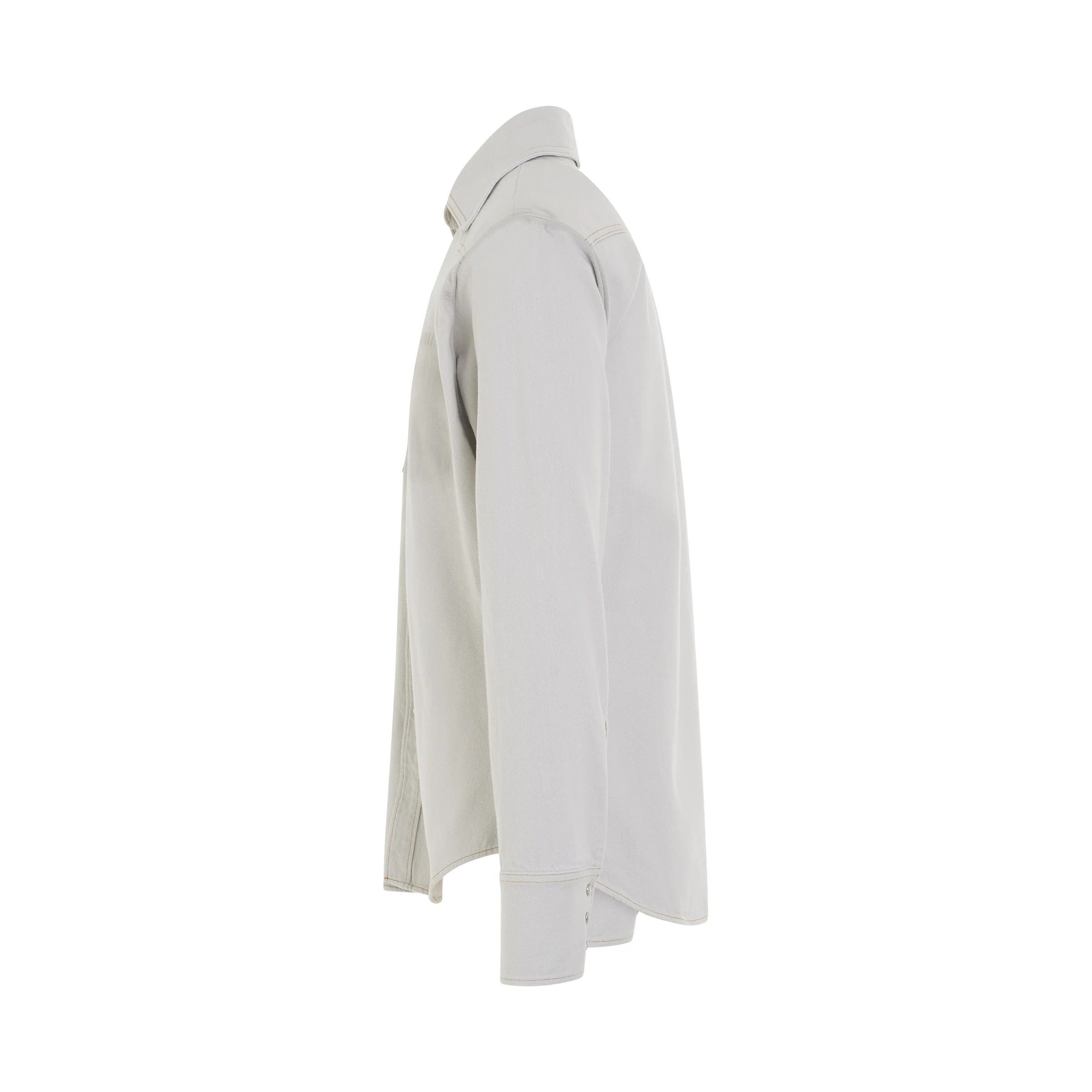 Maison Margiela o1mris0824 Denim Shirt in Ice Size US XL / EU 56 / 4 - 3 Thumbnail