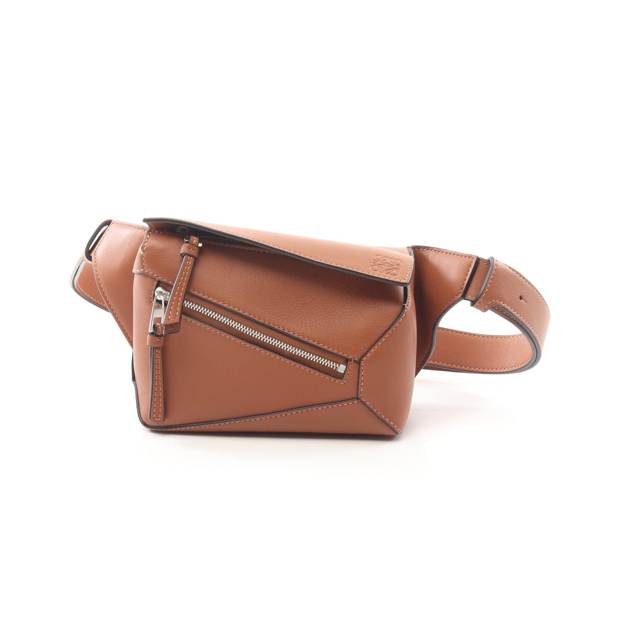 Loewe Loewe Puzzle Bum Bag Mini Body Waist Leather Brown Size ONE SIZE - 1 Thumbnail