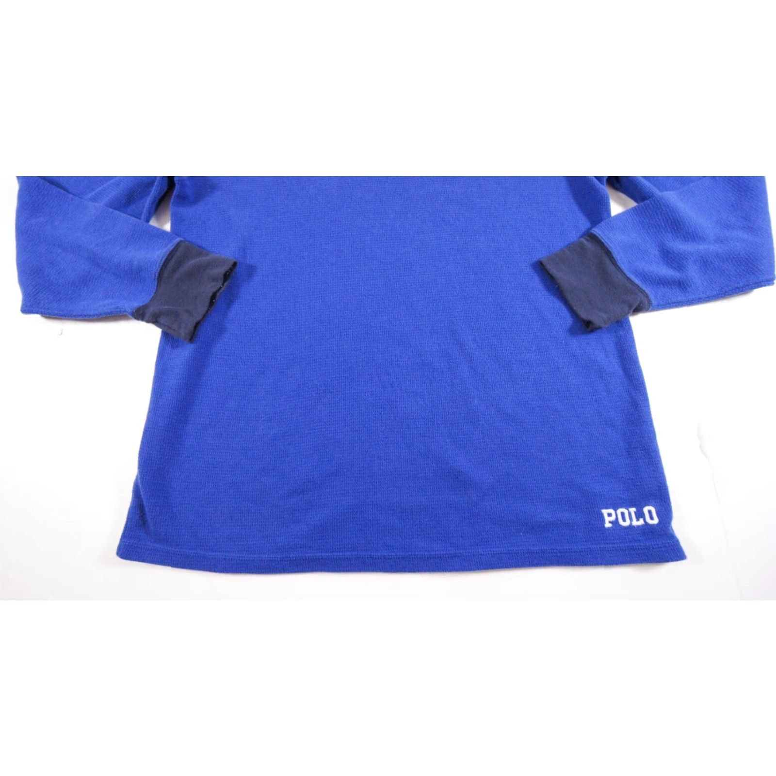 Polo Ralph Lauren Polo Ralph Lauren Shirt Adult Large Blue Long Sleeve Waffle Knit Sleepwear Cotton Polyester Logo Mens Size US L / EU 52-54 / 3 - 4 Thumbnail