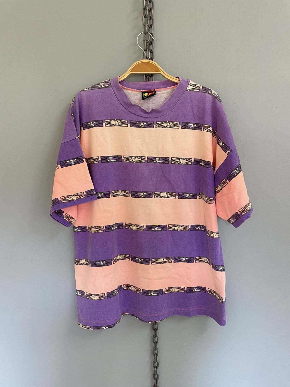 Vintage 90s Hobie streetwear AOP t shirt