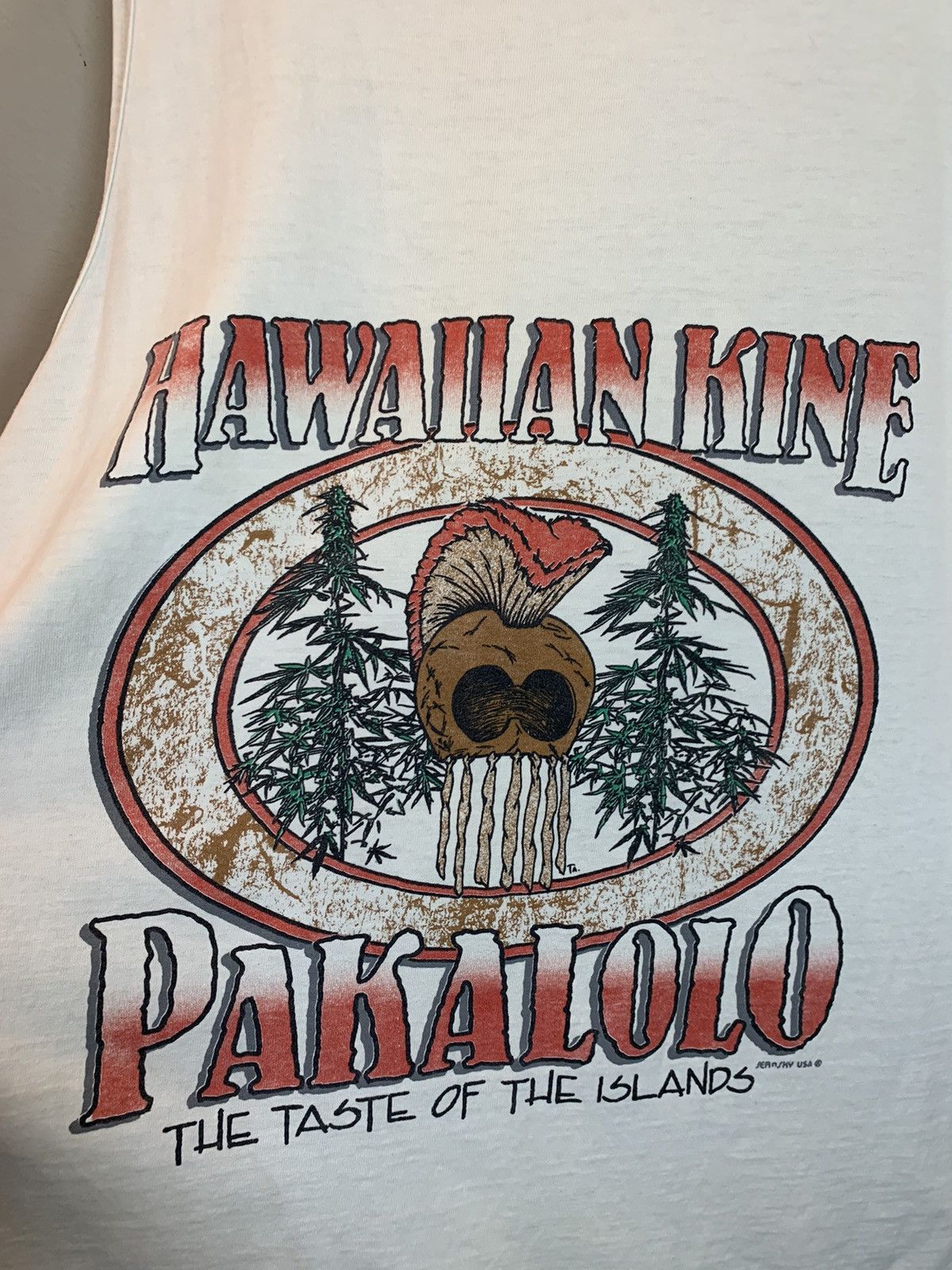 Vintage *RARE* Vintage 80’s Hawaiian Kine Pakalolo Cannabis Tank Top Size US L / EU 52-54 / 3 - 2 Thumbnail