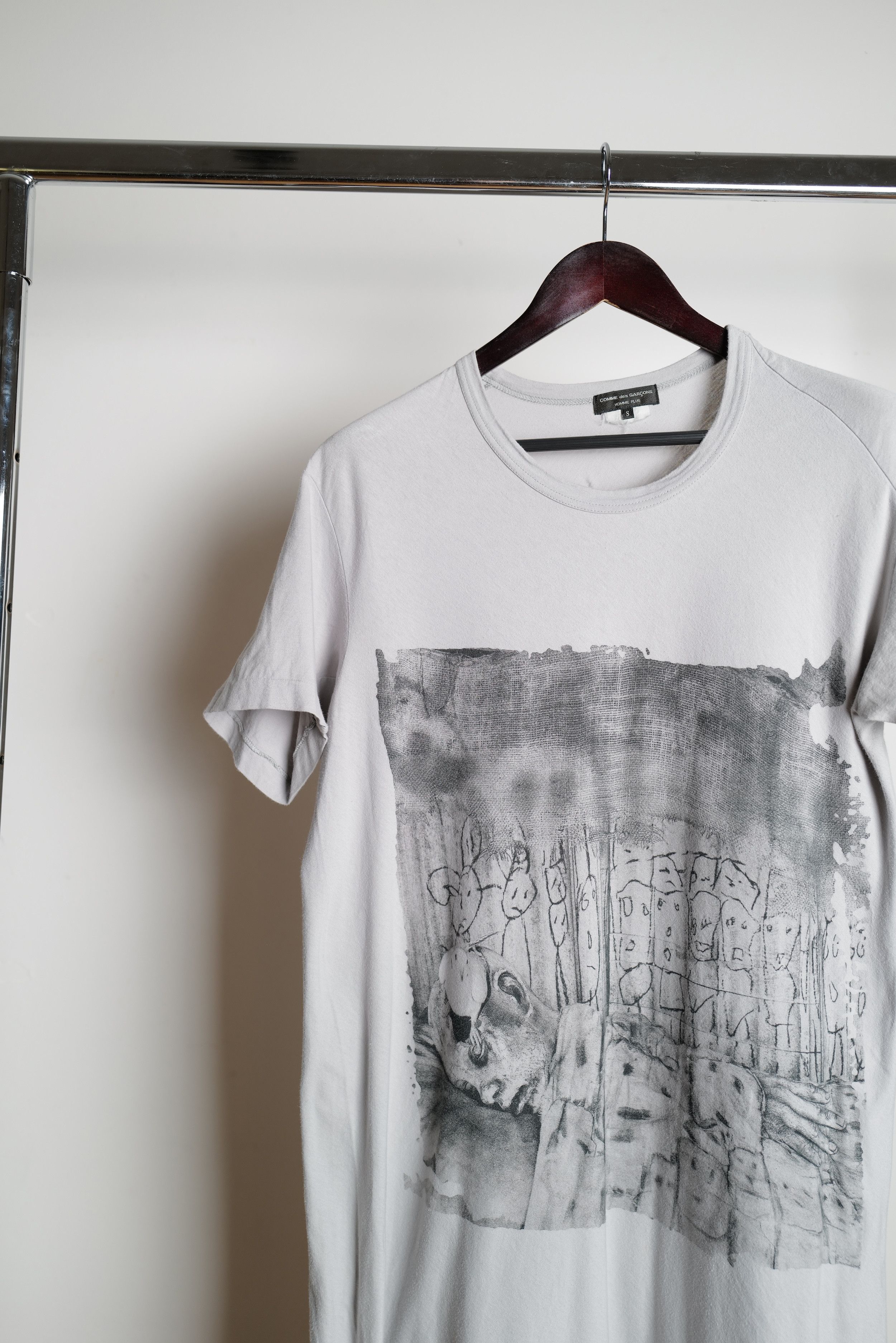 Comme des Garcons CDG LONG ASYMMETRIC T-SHIRT Size US M / EU 48-50 / 2 - 3 Thumbnail